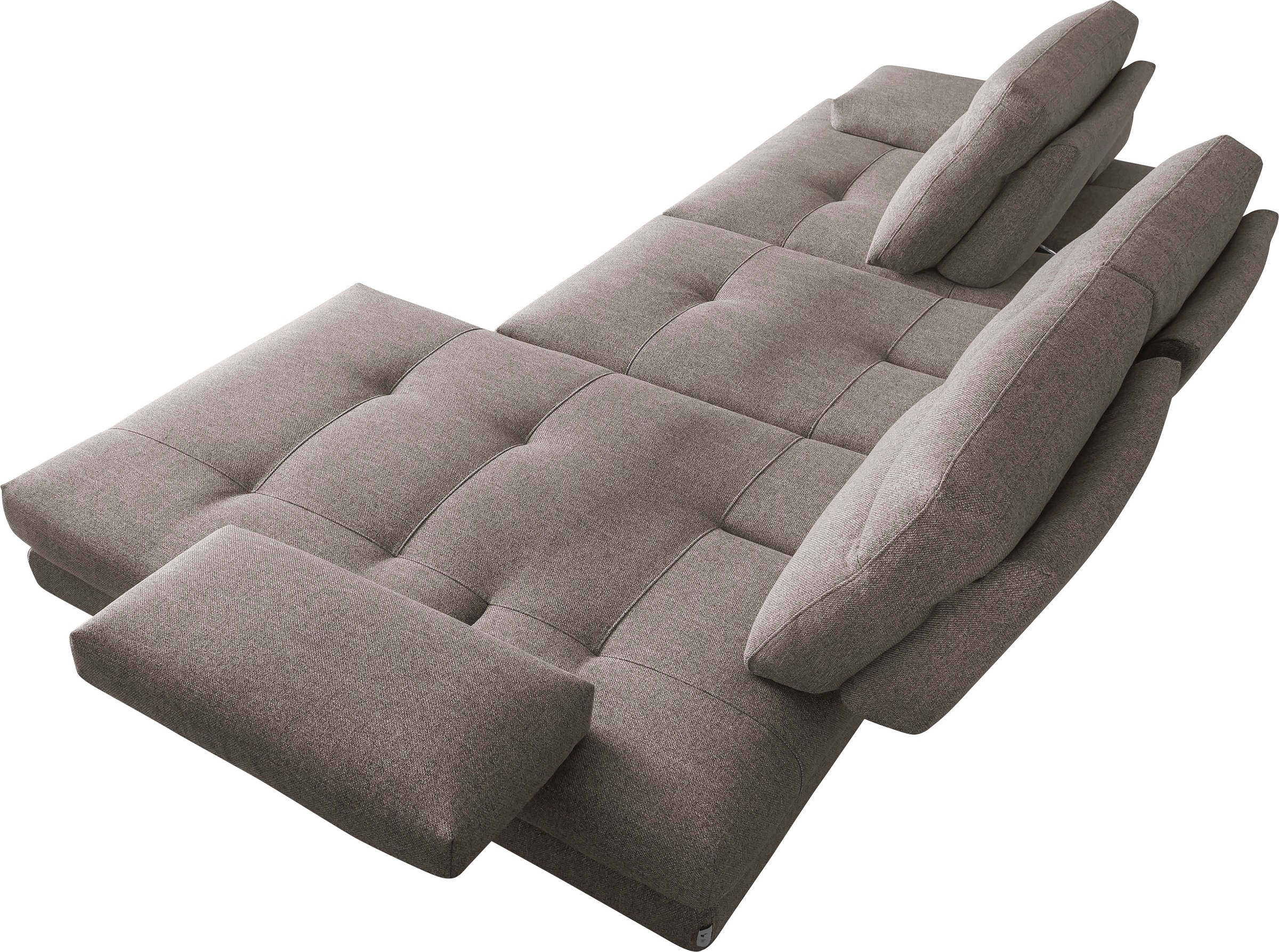 CALIA ITALIA Ecksofa »Toby Wing, L-Form, Designsofa mit sensationellem Sitzkomfort«, inklusive Sitztiefenverstellung, Füße in chrom glänzend