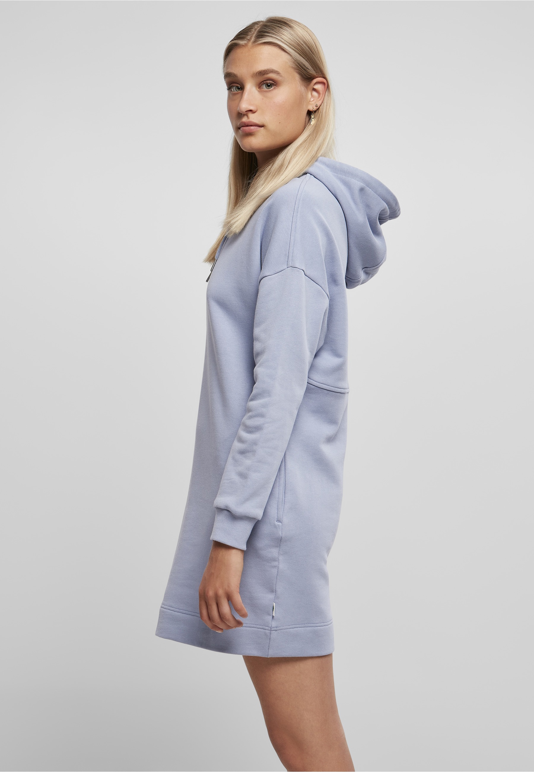 URBAN CLASSICS A-Linien-Kleid »Urban Classics Damen Ladies Organic Oversized Terry Hoody Dress« 1 Stk. tlg.