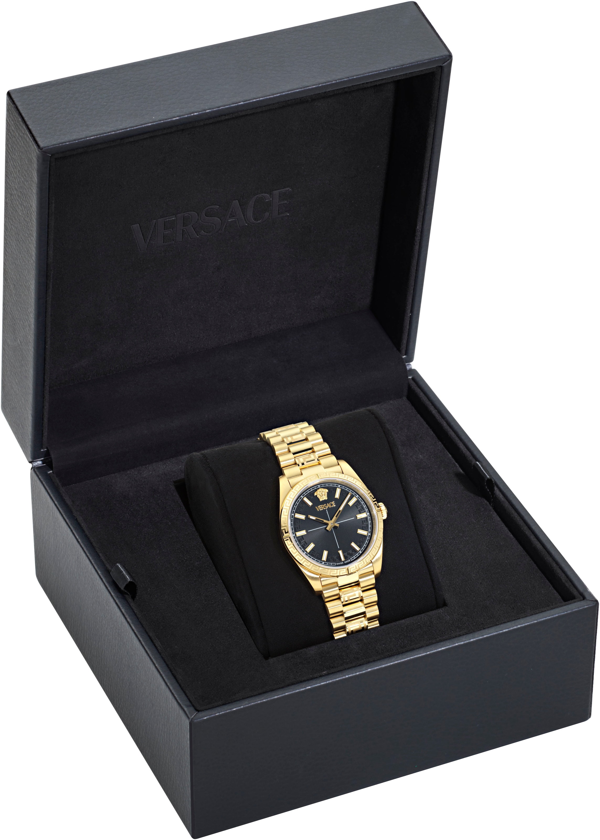 Versace Quarzuhr »MILLENYIUM LADY«, Armbanduhr, Damenuhr, Swiss Made, Edelstahlarmband, analog
