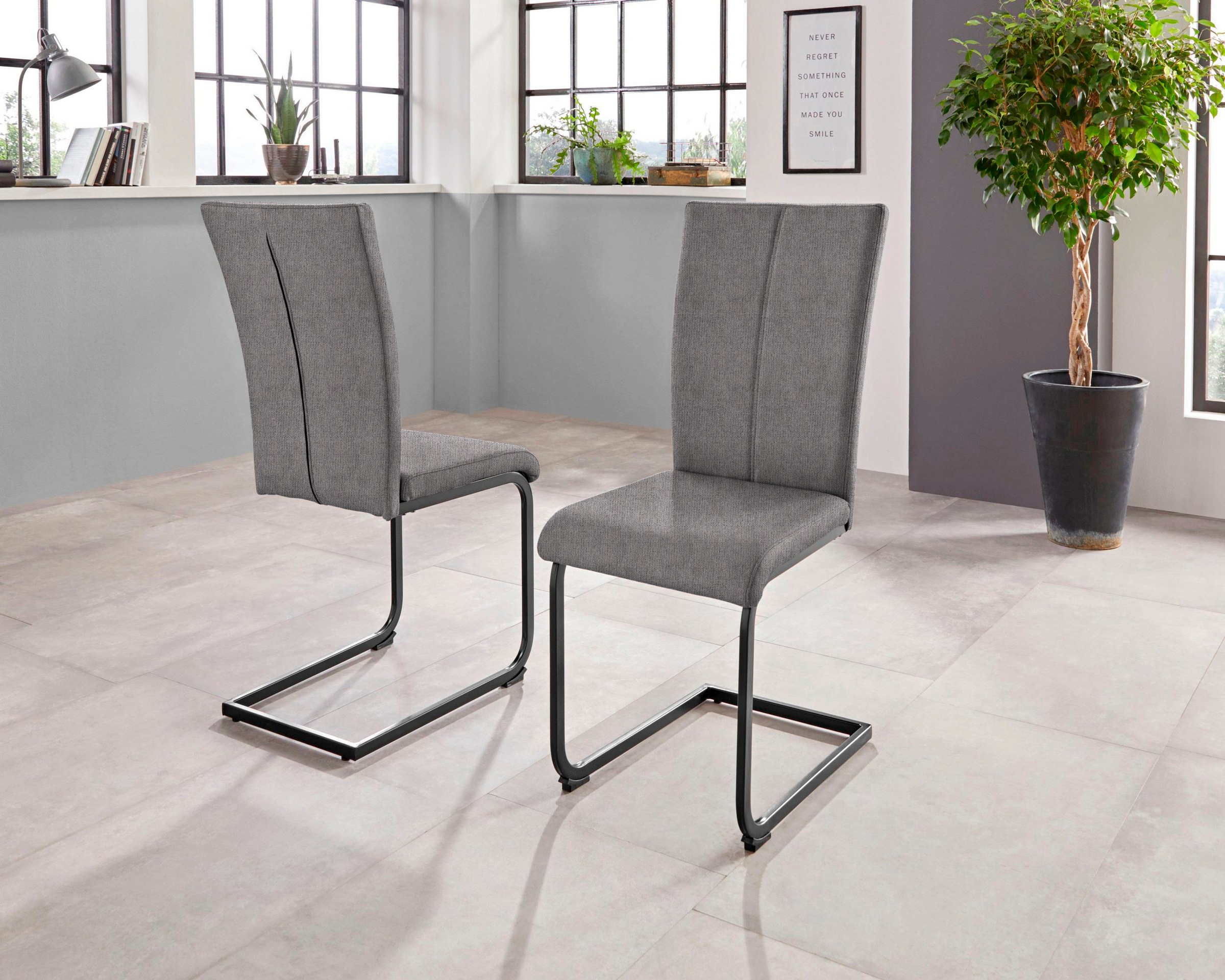 Home affaire Freischwinger "Oliver" () 2 Stk.Stuhl belastbar bis 120 Kg günstig online kaufen