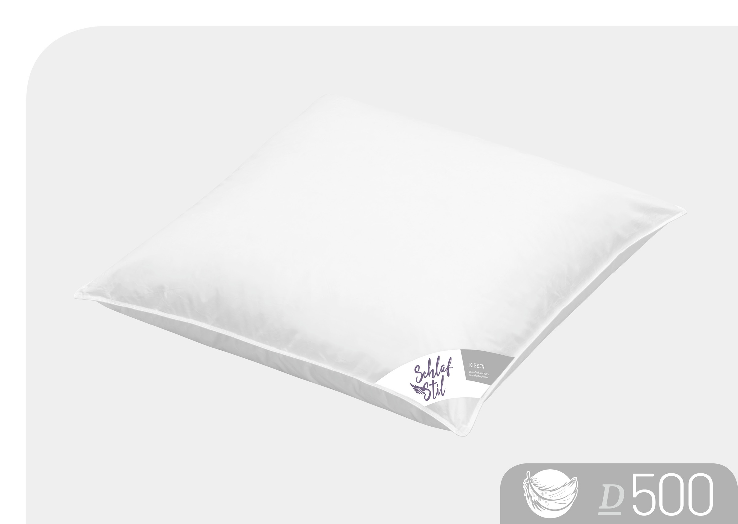 Schlafstil Gänsefederkopfkissen "D500" Füllung: 30% Gänsedaunen, Klasse I, günstig online kaufen