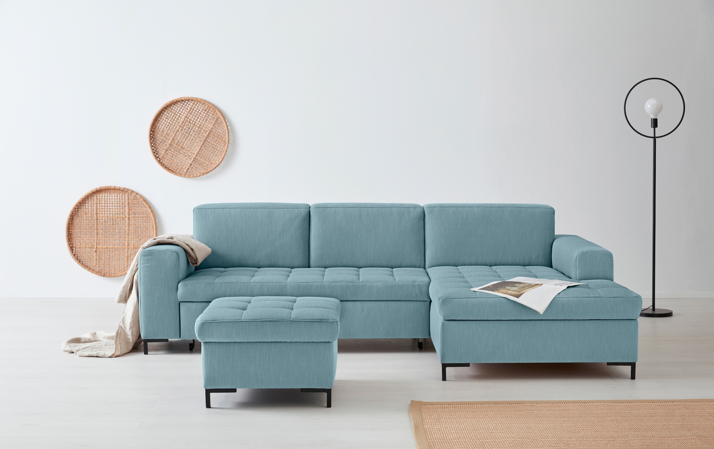 OTTO products Ecksofa "Grazzo, zeitlos und elegant, mit moderner Sitzheftun günstig online kaufen