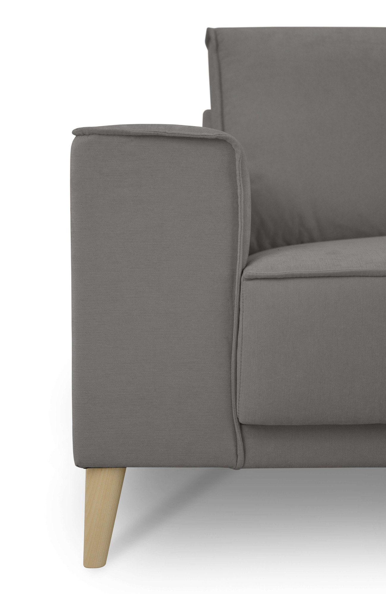 OTTO home Wohnlandschaft »Oland Skandi, weicher Chenille-Stoff« U-Form, 342 cm, Wellenunterfederung, Skandi-Design, Massivholzfüße