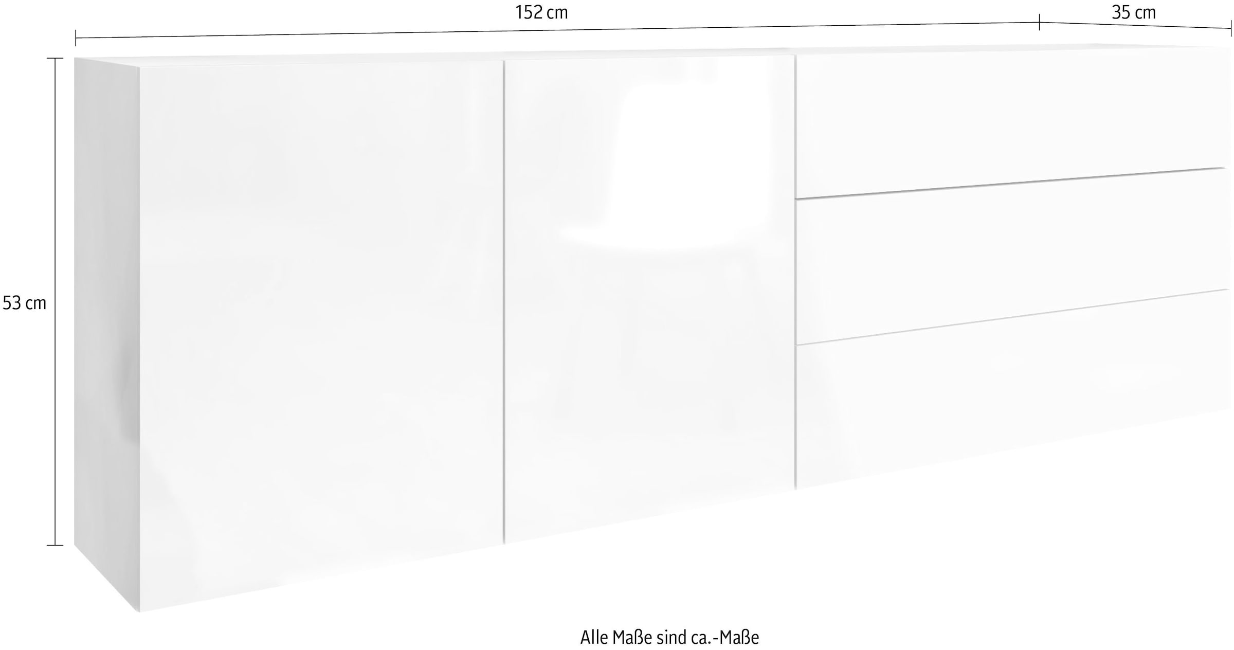 borchardt Möbel Lowboard »Vaasa«, BAUR hängend 152 Breite | cm, nur kaufen