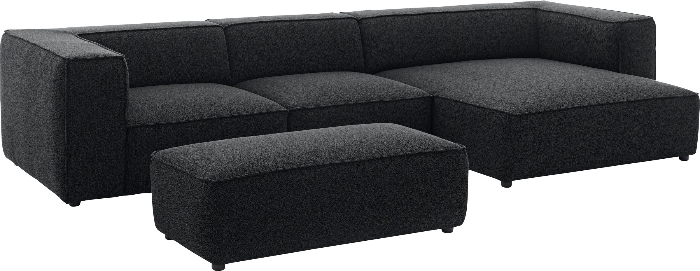 W.SCHILLIG Ecksofa »around-the-block«, mit eleganter Biese, mit Federkern, Breite 341 cm