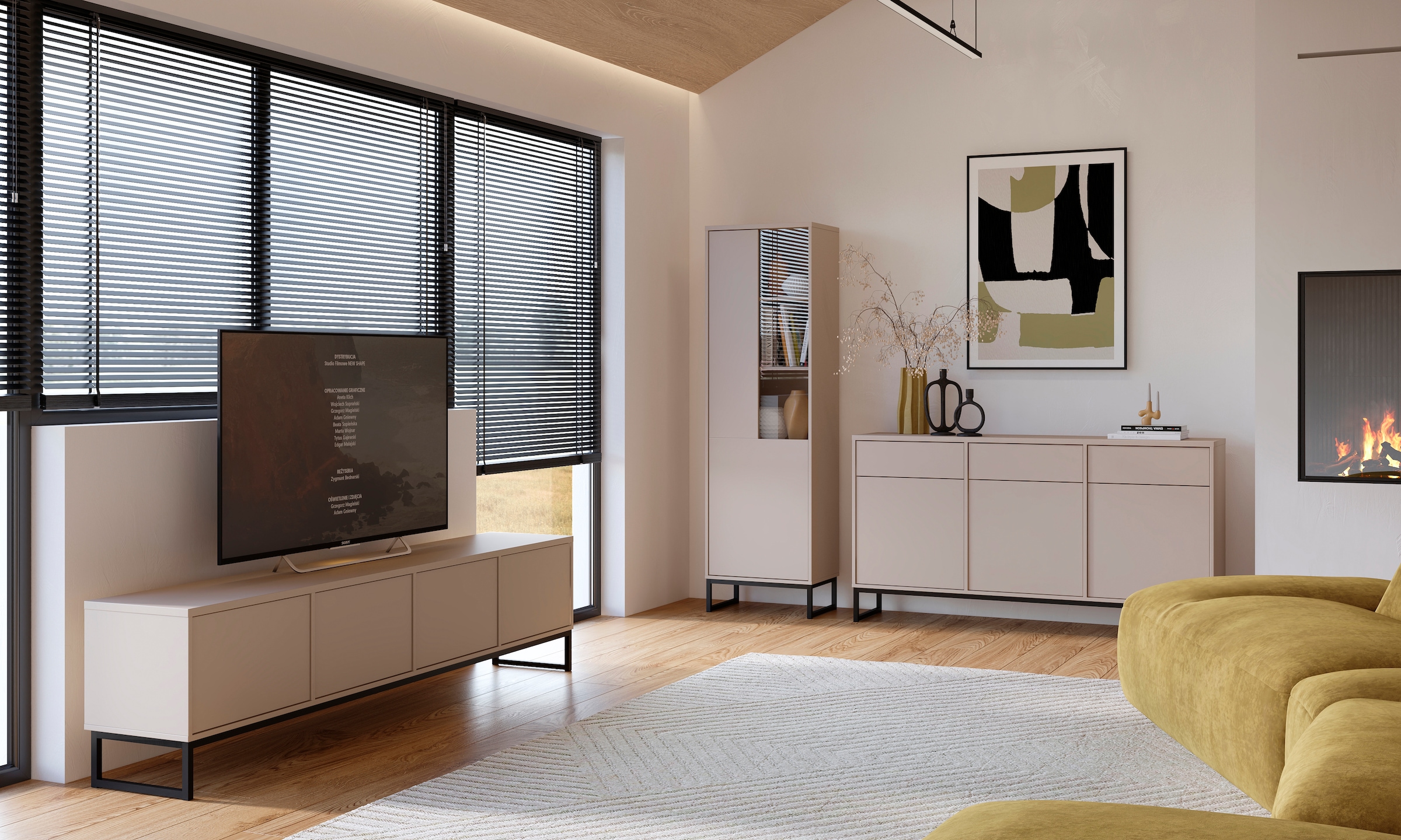 Home affaire Sideboard »Alto, Breite 157 cm, grifflose Kommode 3 Türen/3 Schubkästen.« Schubladenschrank mit viel Stauraum, Einlegeböden verstellbar