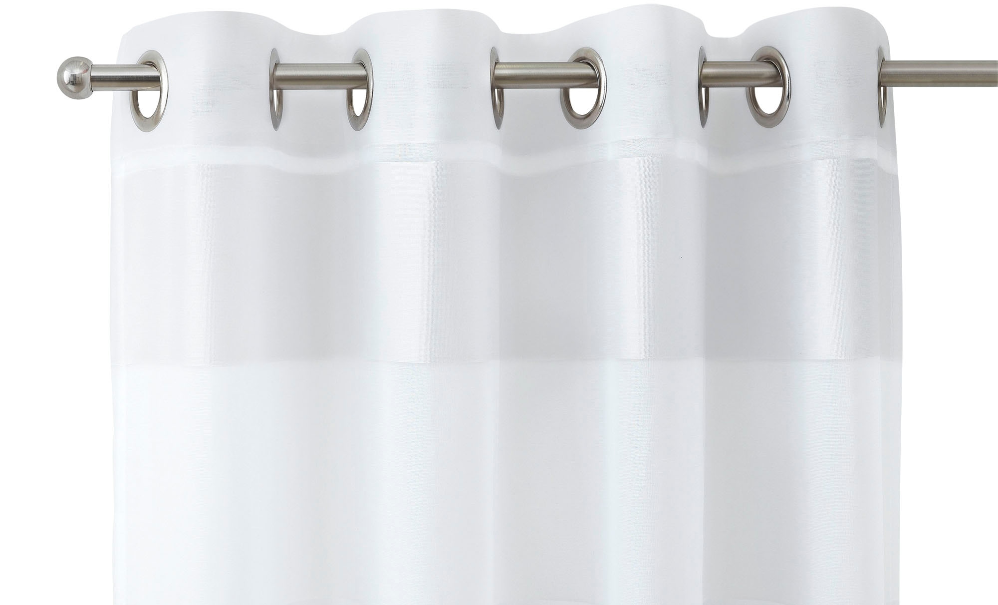 decolife Gardine »Alia«, (1 St.), weiße transparent-dichte Blocksteifen auf  Rechnung | BAUR