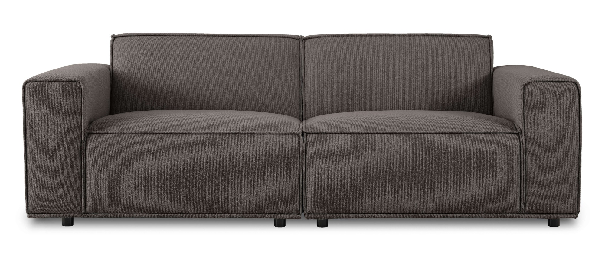 Home affaire 3-Sitzer »Avelin, 228 cm, Chenille, Struktur-Boucle«, mit Wellenunterfederung, Kedernaht, bodentief, Skandi-Design
