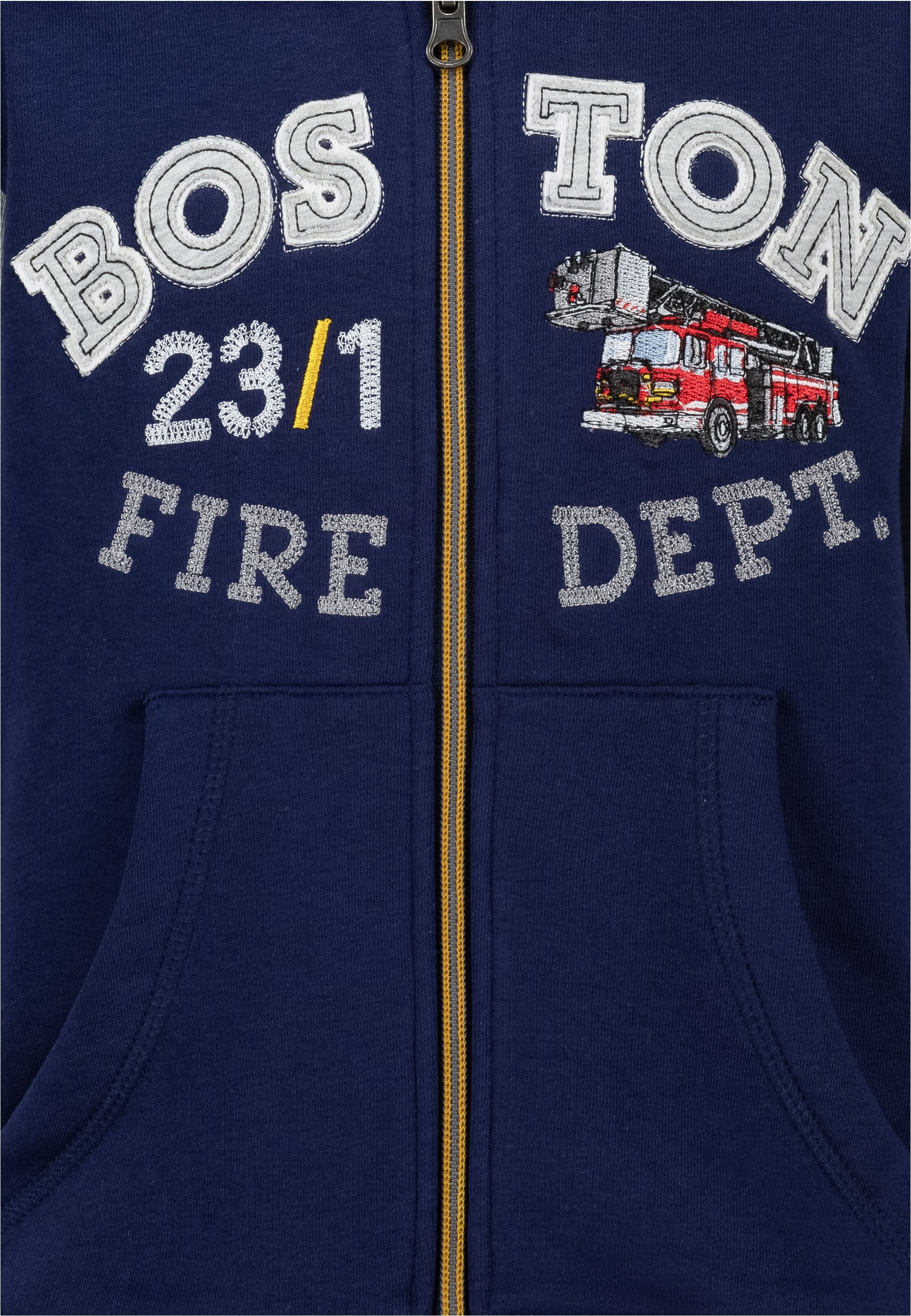 SALT AND PEPPER Collegejacke »Boston Fire Dept.«, mit Feuerwehr-Motiv