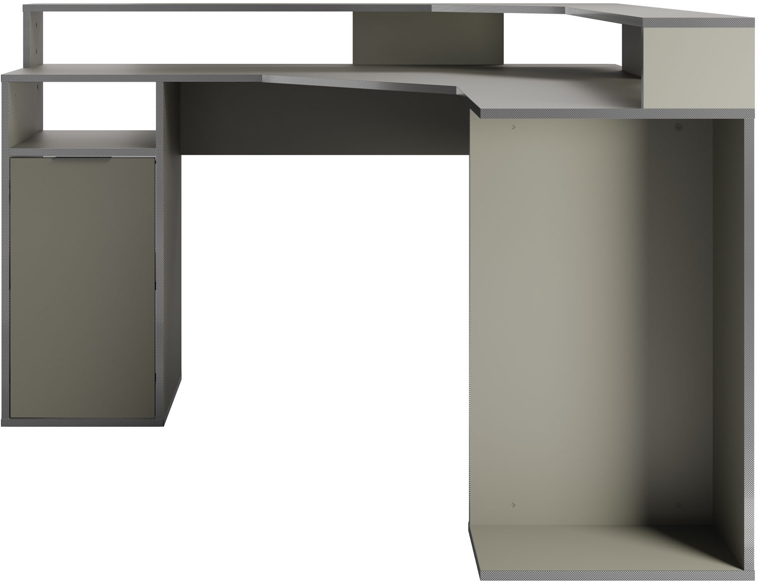 INOSIGN Eckschreibtisch »Omaha«, Gamingtisch mit Tür, Towerfach und Monitorablage, Breite 139 cm