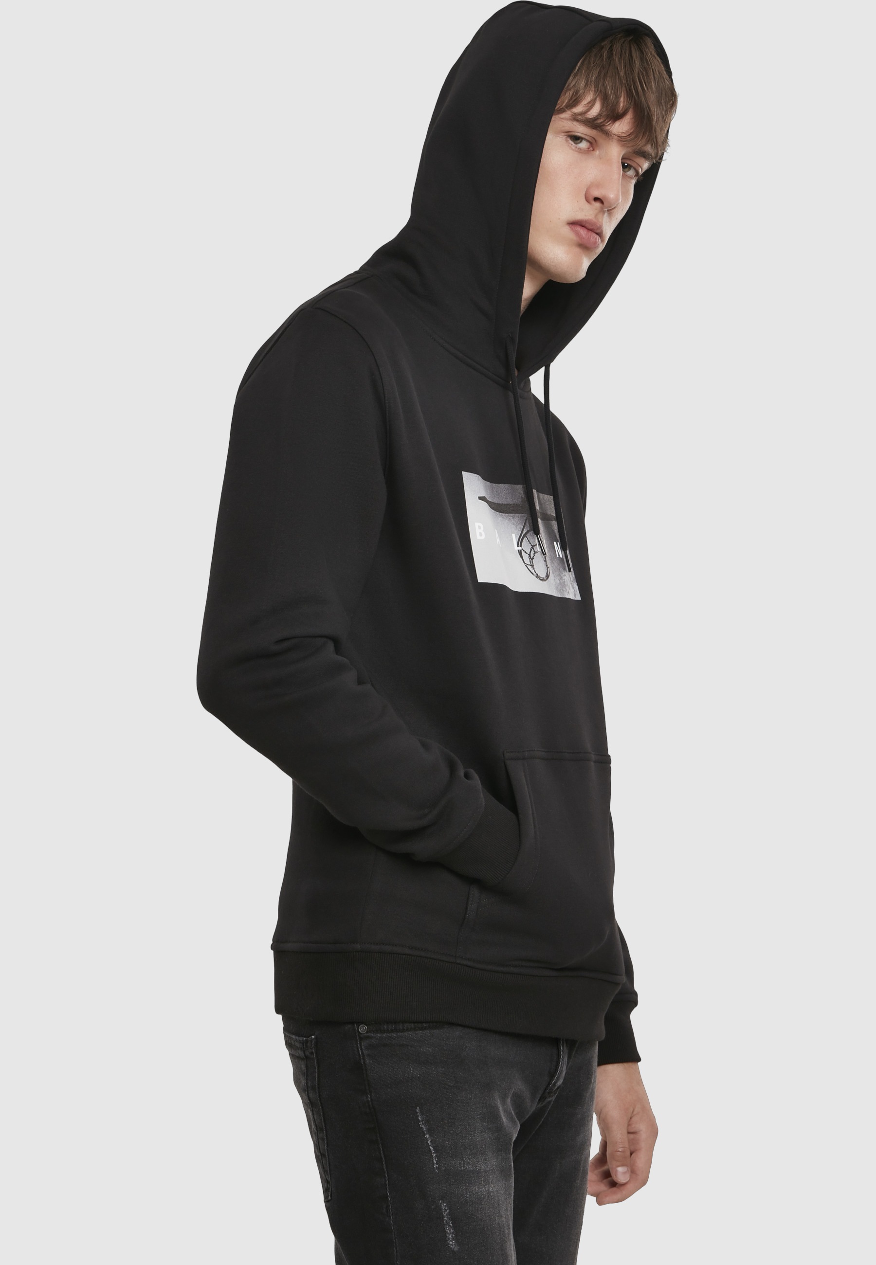 MisterTee Rundhalspullover »MisterTee Herren Ballin Hoody« 1 Stk.