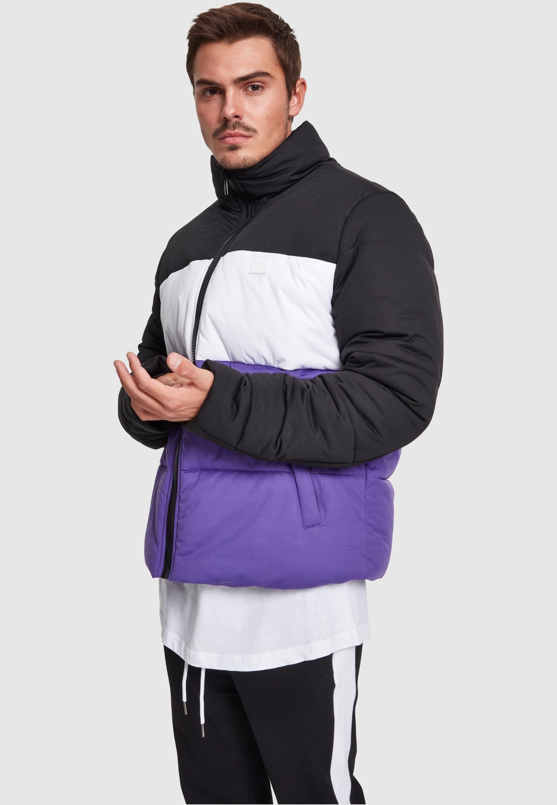 URBAN CLASSICS Winterjacke »Urban Classics Herren 3-Tone Boxy Puffer Jacket«, (1 St.), ohne Kapuze
