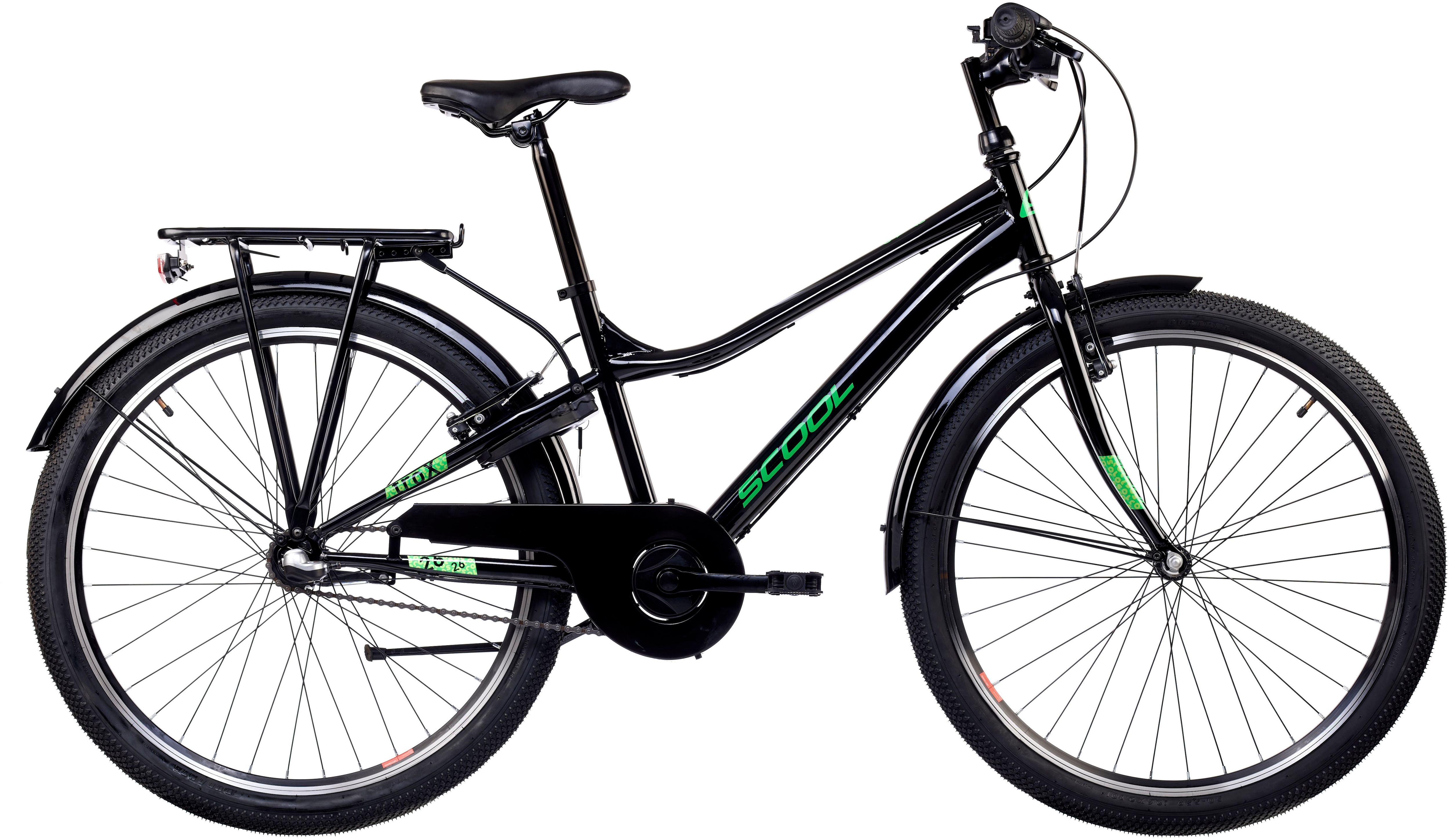 S’COOL Jugendfahrrad "SCOOL troX" 3 Gang Shimano Nabenschaltung 26 Zoll, Jugendliche, mit Gepäckträger und Schutzblech