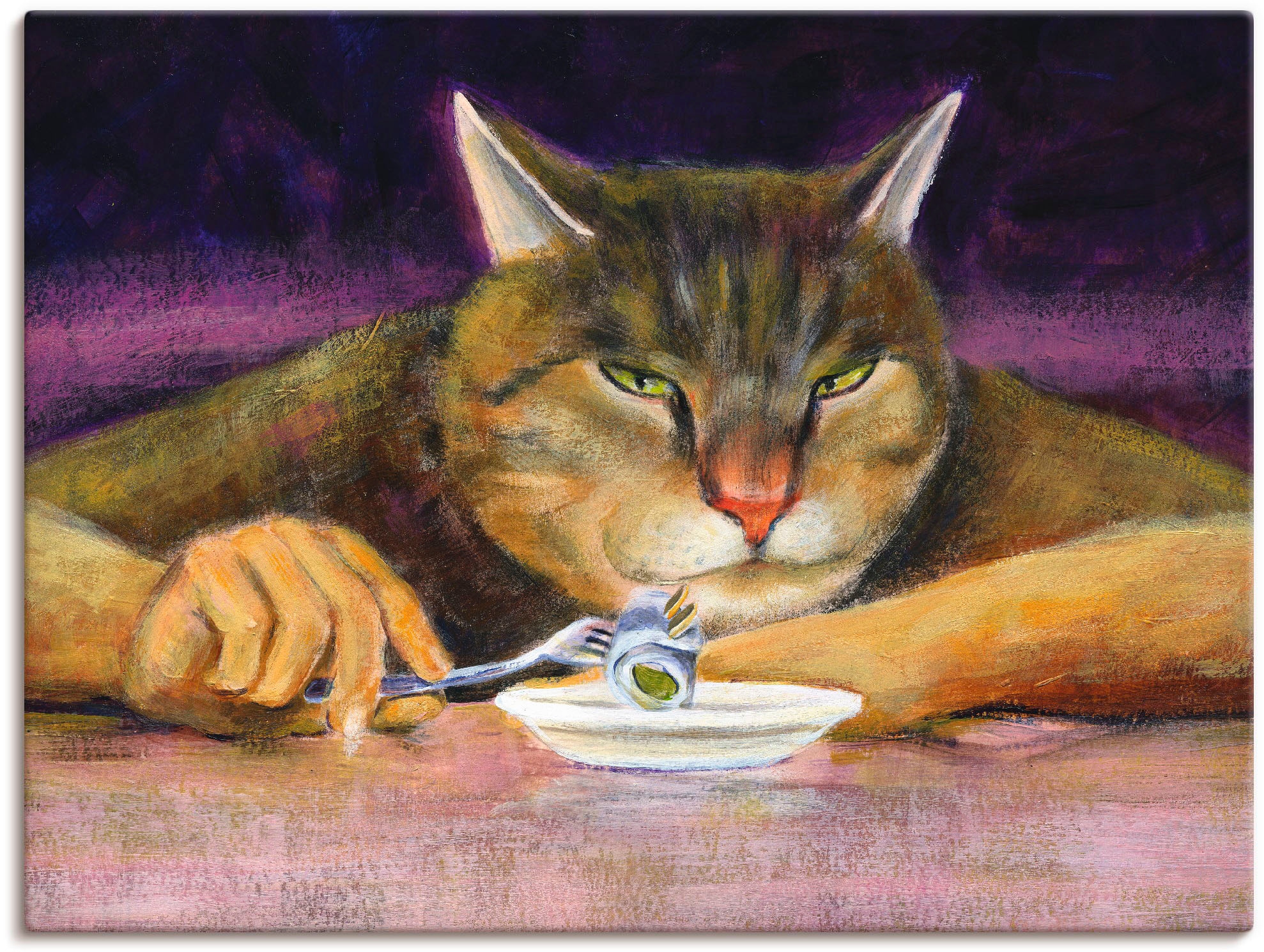 Artland Wandbild »Katzenjammer«, Leinwandbild, Haustiere, Wandaufkleber | versch. Größen in als kaufen (1 oder St.), Poster BAUR