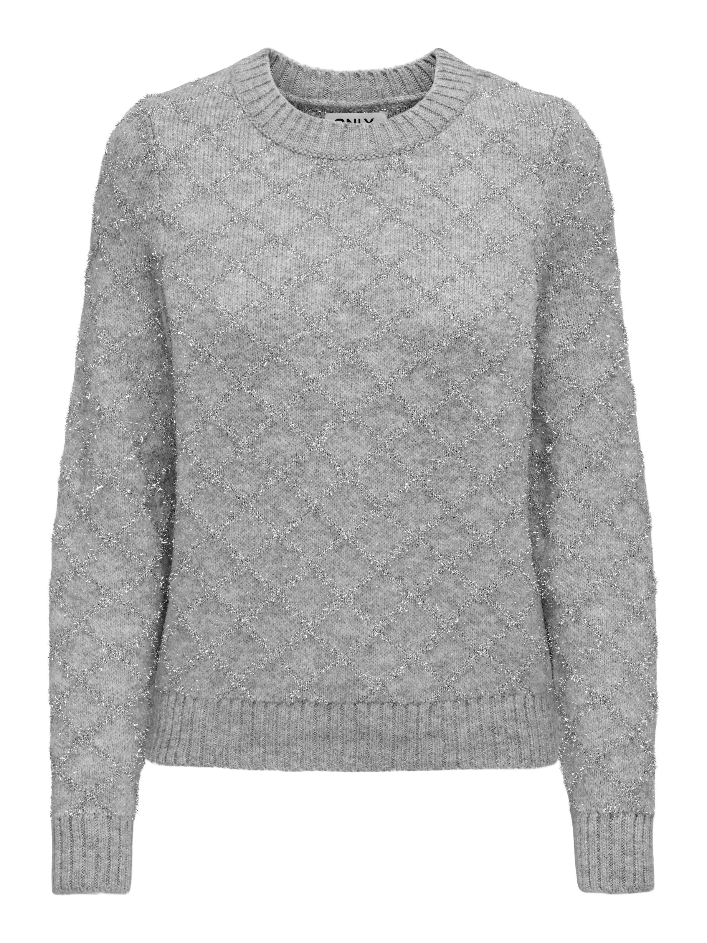 ONLY Rundhalspullover "ONLALBA L/S GLITTER O-NECK CC KNT" günstig online kaufen
