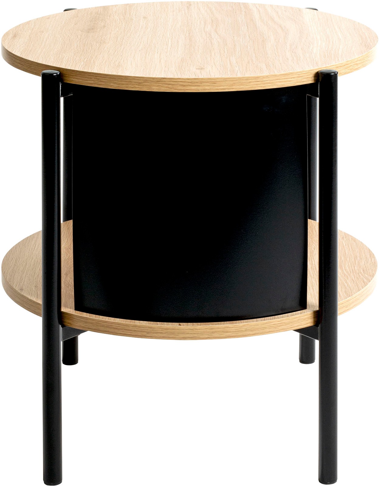 HAKU Beistelltisch »Nachtkonsole, Sofatisch, Wohnzimmertisch« 1 Stk. tlg. rund - aus MDF Braun - Ø/H 44/44 cm