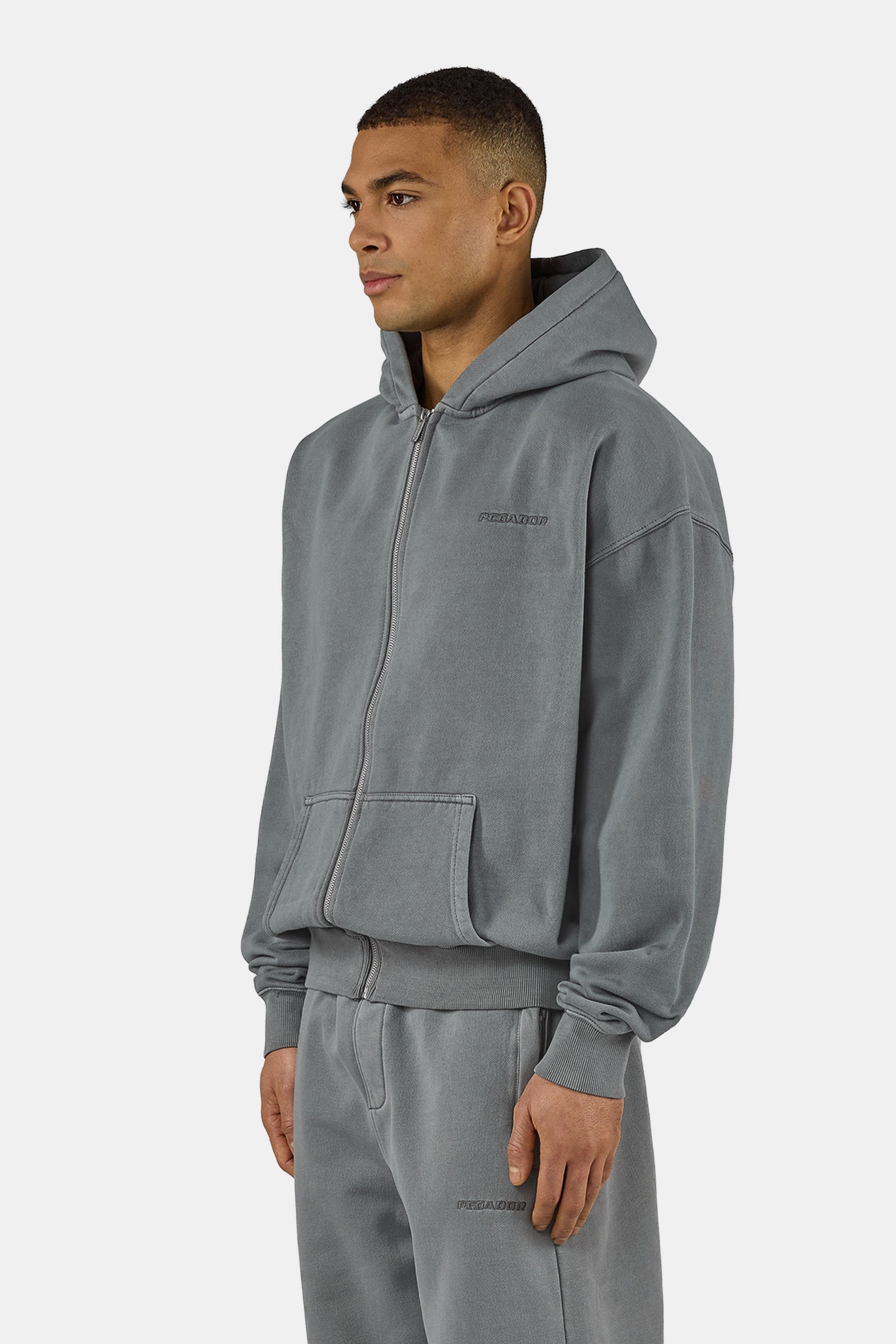 PEGADOR Kapuzensweatjacke »Logo Oversized Sweat Jacket« Baumwollmischung, oversize