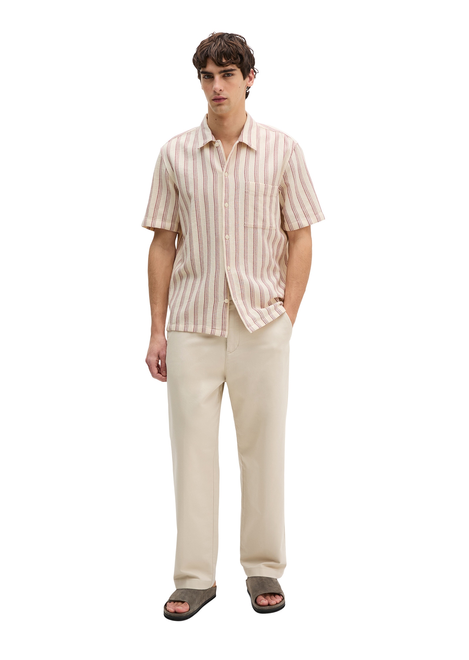 Marc O'Polo Kurzarmhemd »aus Bio-Baumwolle in Leno-Weave«