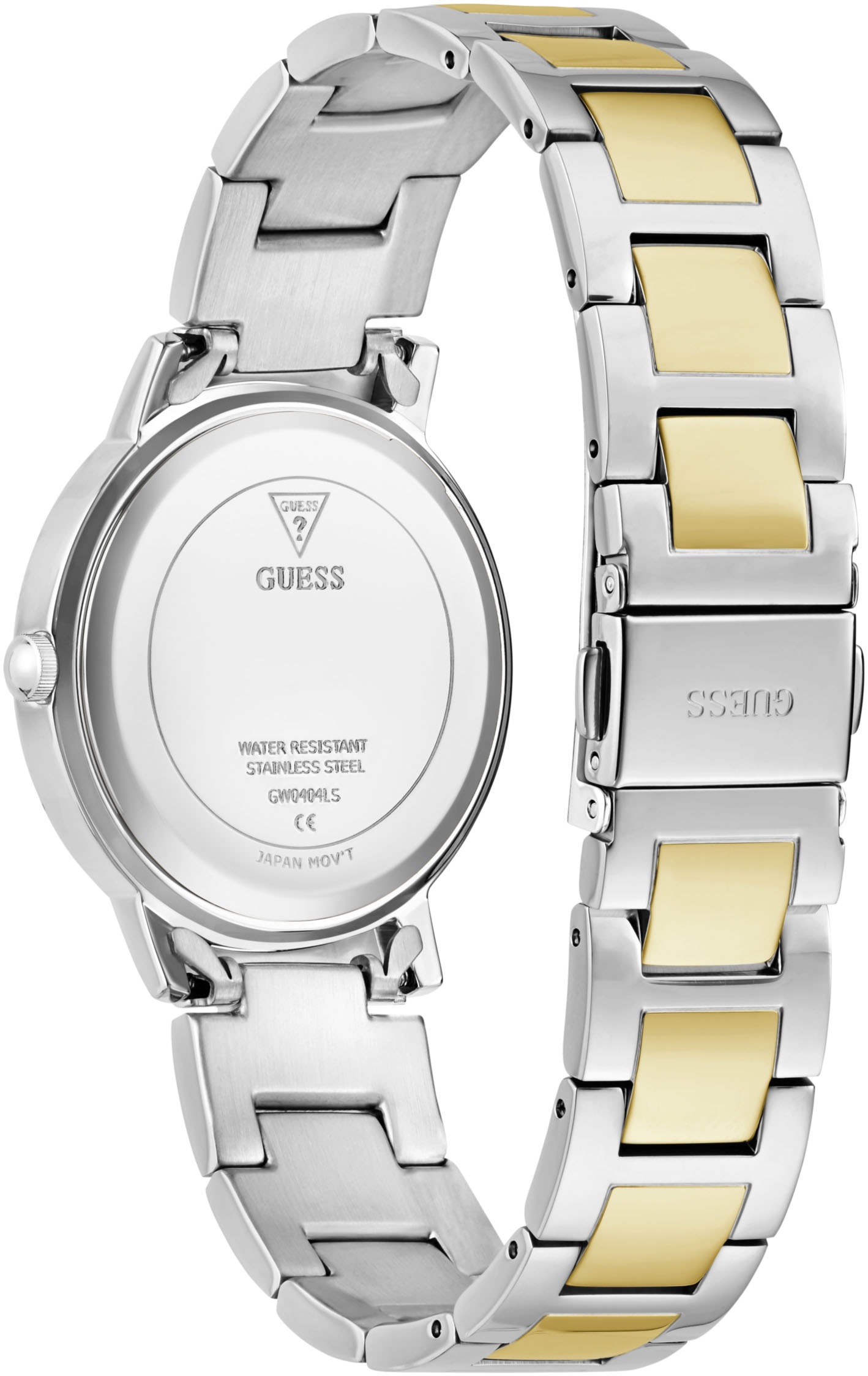 Guess Quarzuhr »DAWN«, Armbanduhr, Damenuhr, Edelstahlarmband, analog