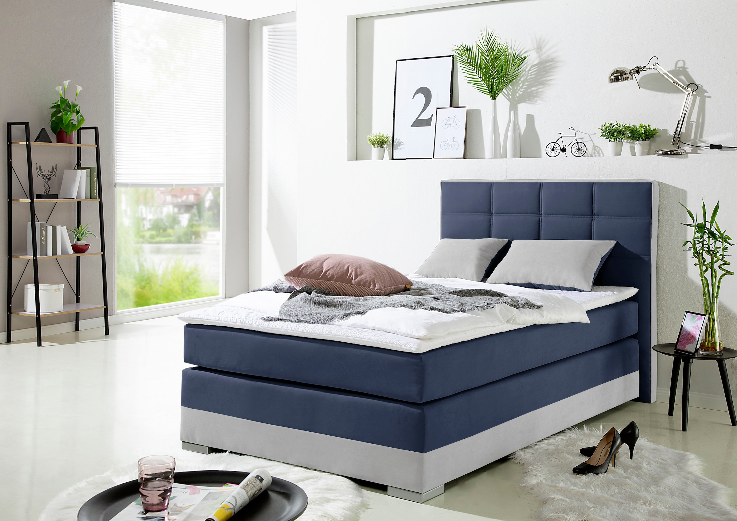 INOSIGN Boxspringbett, inklusive Topper und Wendekissen