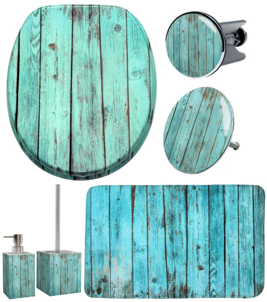 Sanilo Badaccessoire-Set "Lumber" bestehend aus WC-Sitz, Badteppich, Stöpse günstig online kaufen