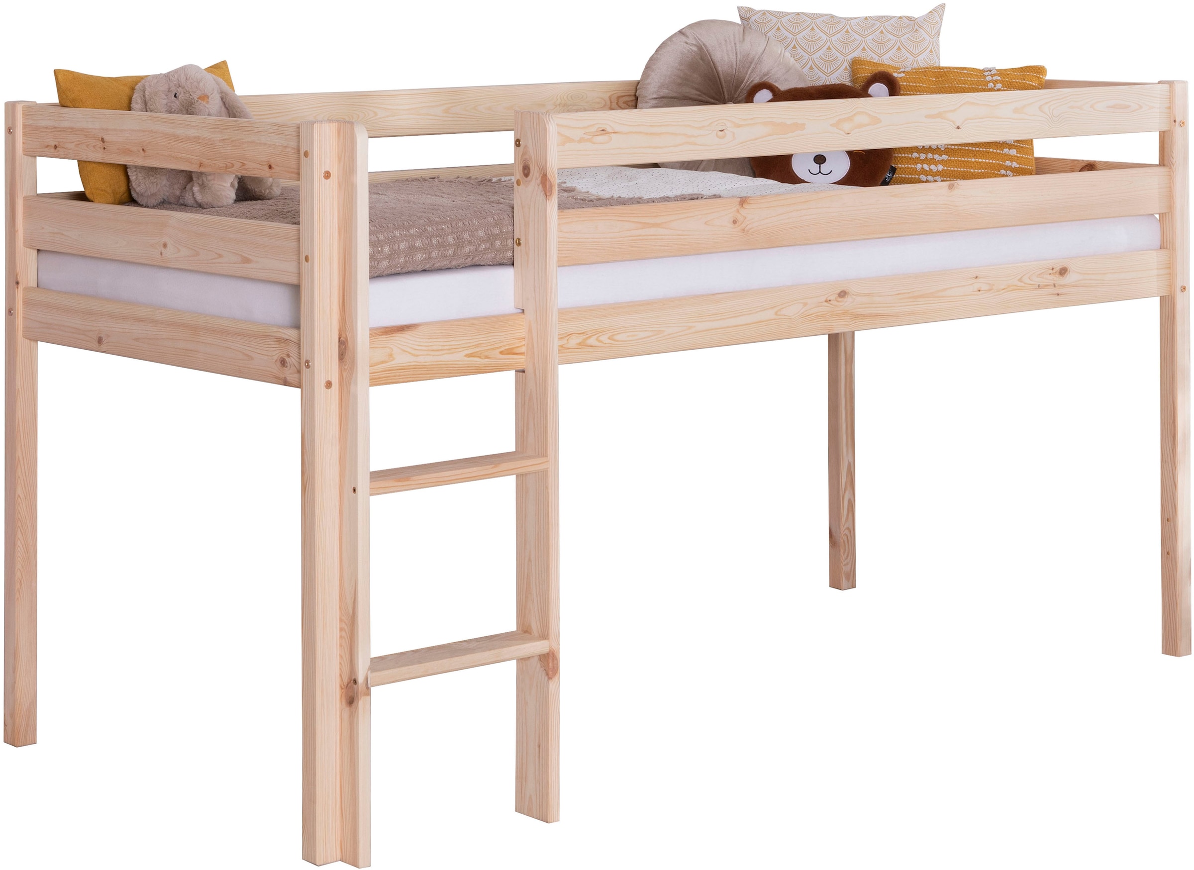 Ticaa Hochbett "Malte, FSC-zertifizierte Kiefer" 90x200cm Liegefläche, Höhe günstig online kaufen