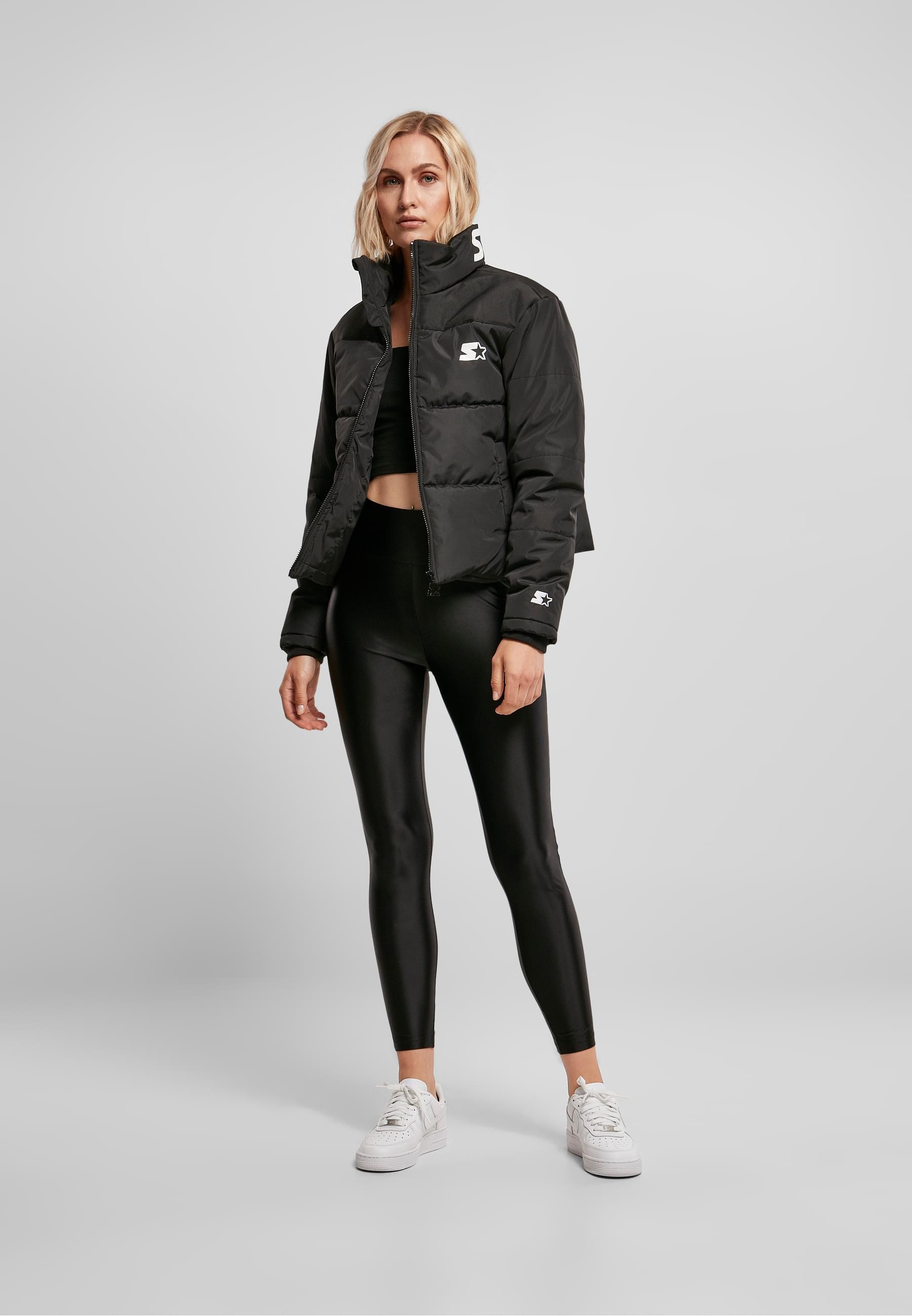 Starter Black Label Winterjacke »Starter Black Label Damen Ladies Starter Logo Puffer Jacket«, (1 St.), ohne Kapuze
