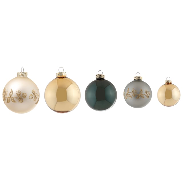 | Christbaumkugeln cm cm, »Essone, Motiv, Weihnachtsbaumkugel BAUR Leonique aus St.), 7 Glas«, 8 cm, Weihnachtsdeko, Christbaumschmuck 18 6 Ø 18-teilig, (Set, mit