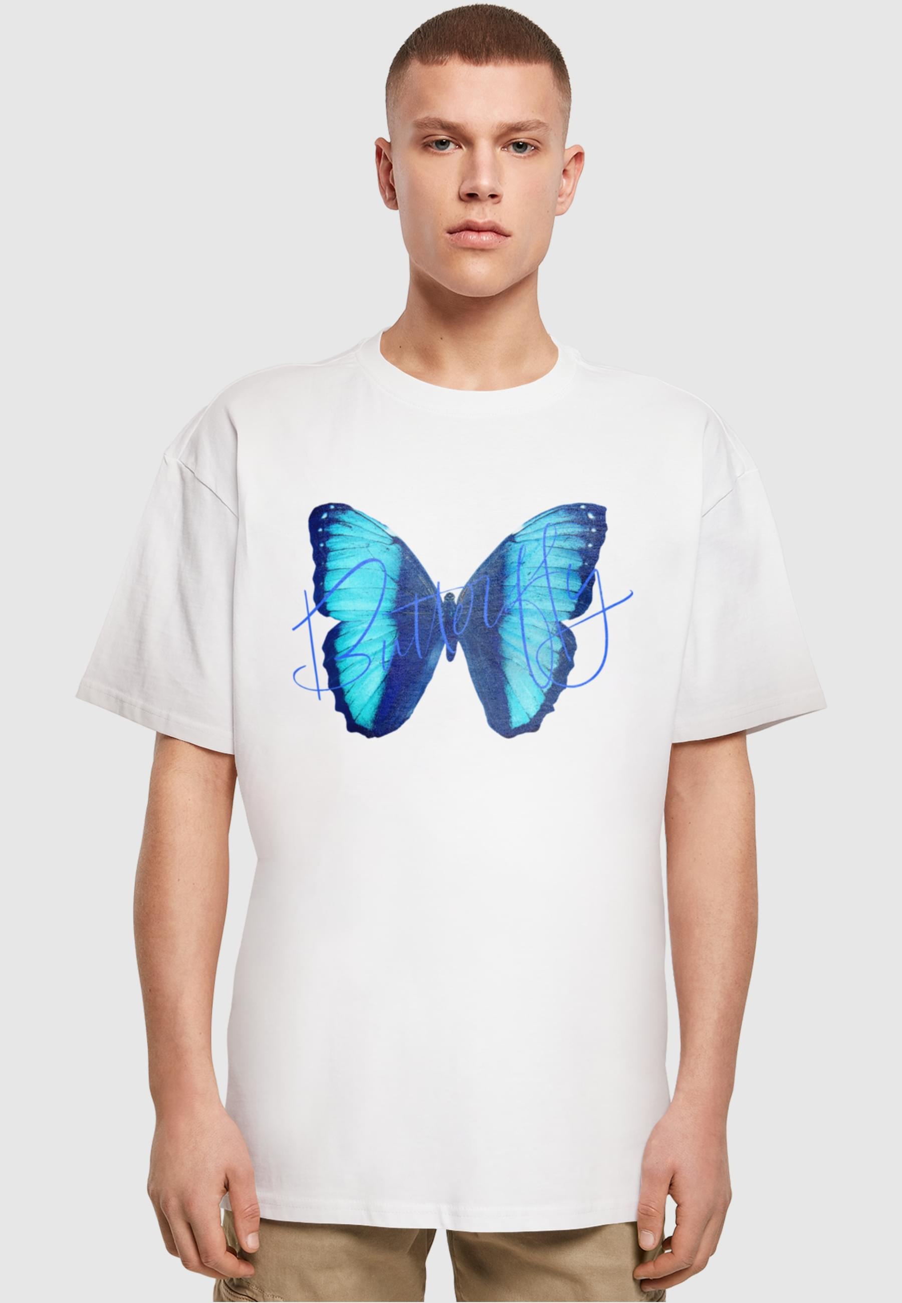 Merchcode T-Shirt »Merchcode Herren Butterfly Blue Heavy Oversized Tee«, (1 tlg.)