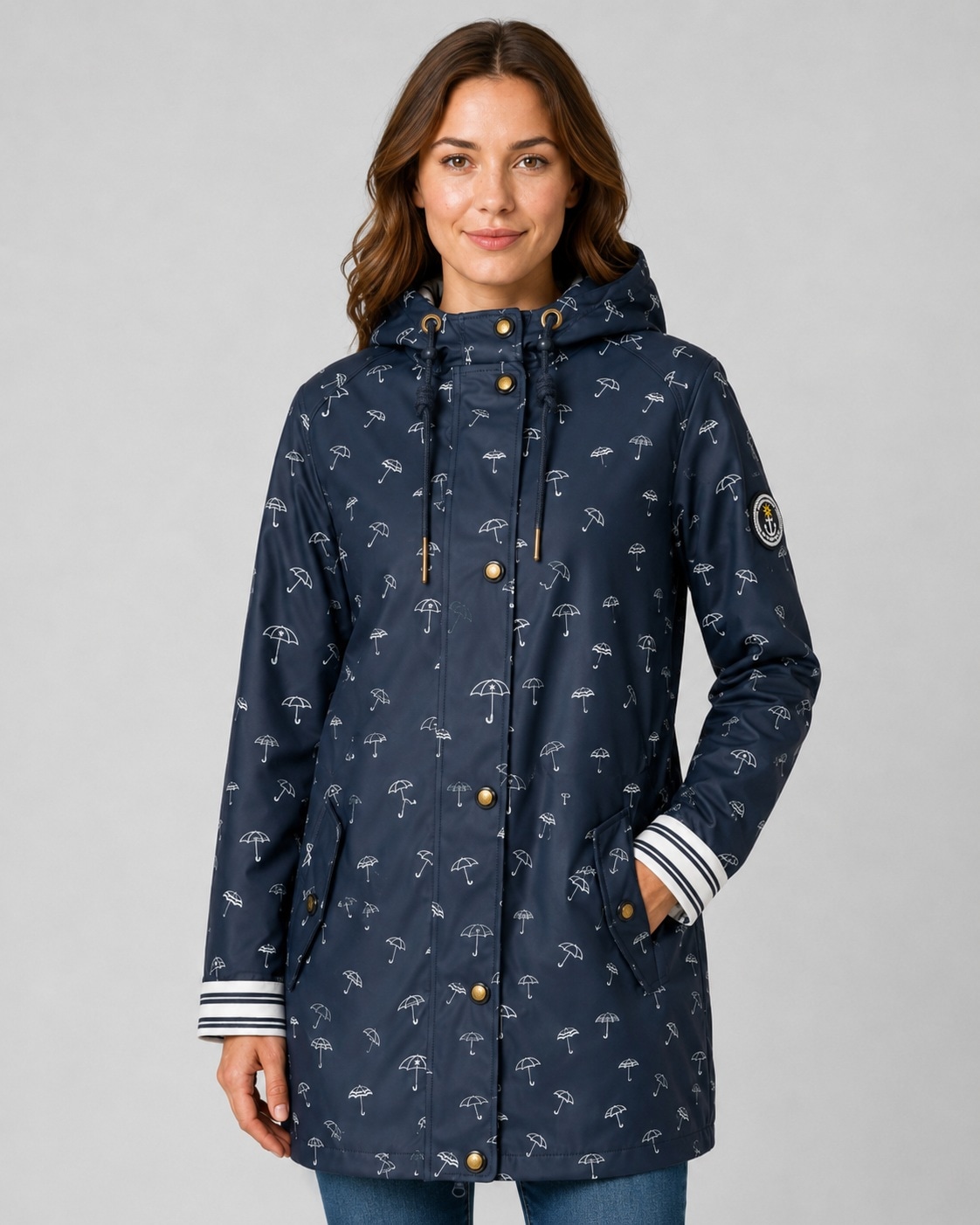 ankerglut Regenjacke "Friesennerz ankerglutbucht Regenmantel, Longjacket" mit Kapuze auch in Großen Größen erhältlich