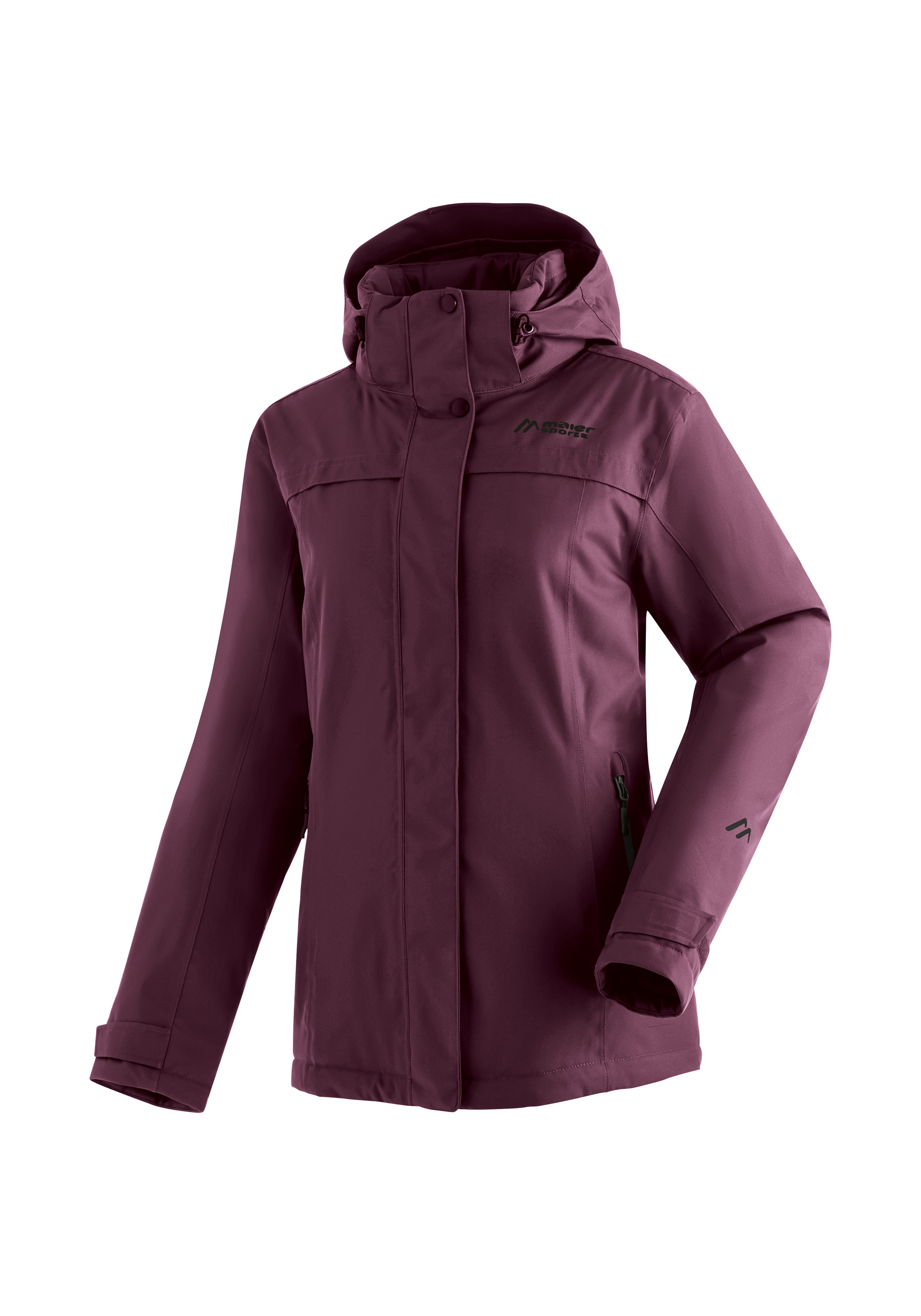 Maier Sports "Lisbon" warme Damen Jacke, wattierte Regenjacke, wasserdicht + atmungsaktiv