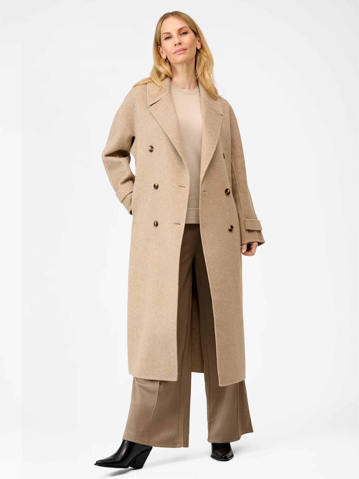 RICANO Wollmantel »Wollmantel Mirella« Handgefertigt, aus feinster Double-Face Wool