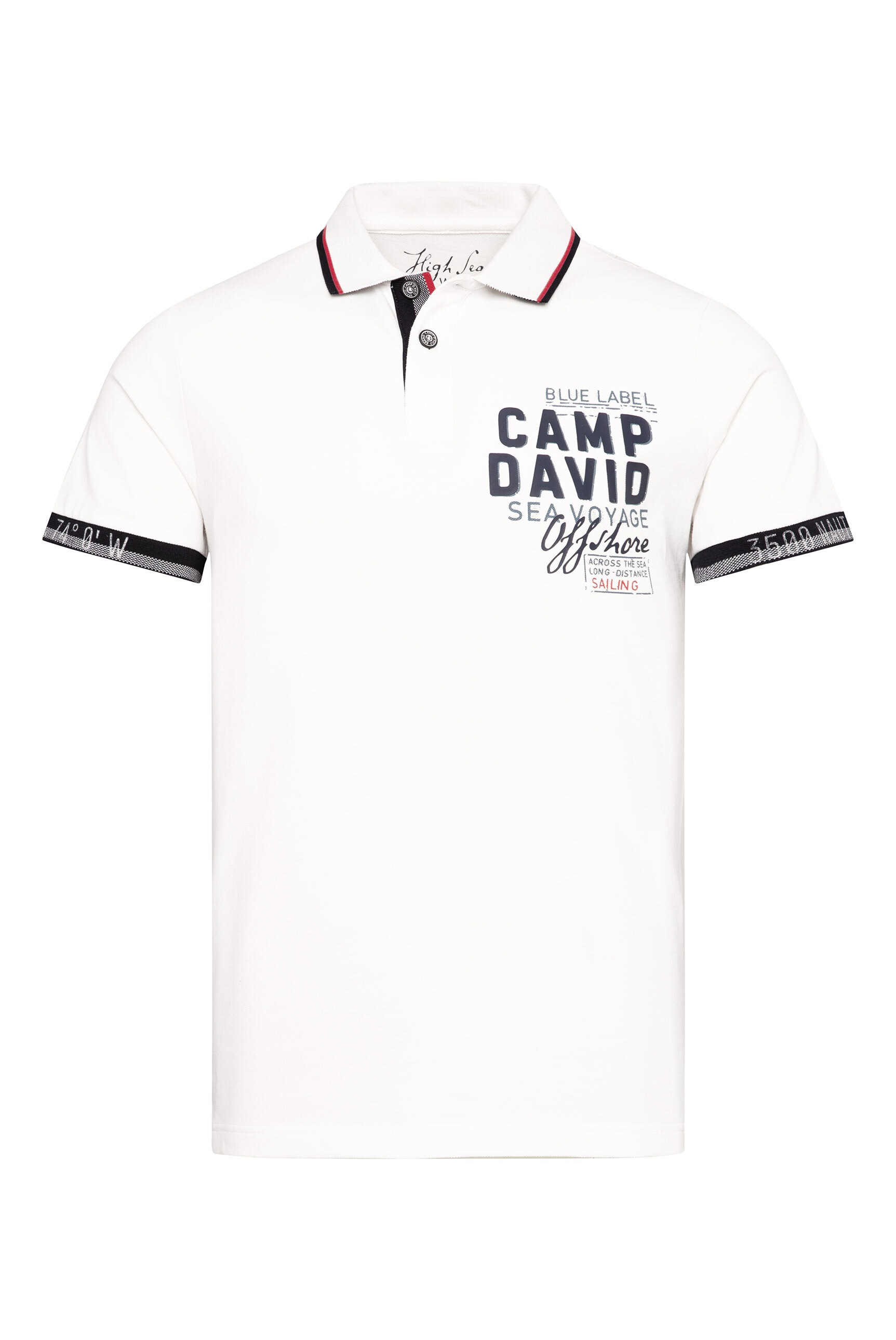 CAMP DAVID Poloshirt, mit Seitenschlitze