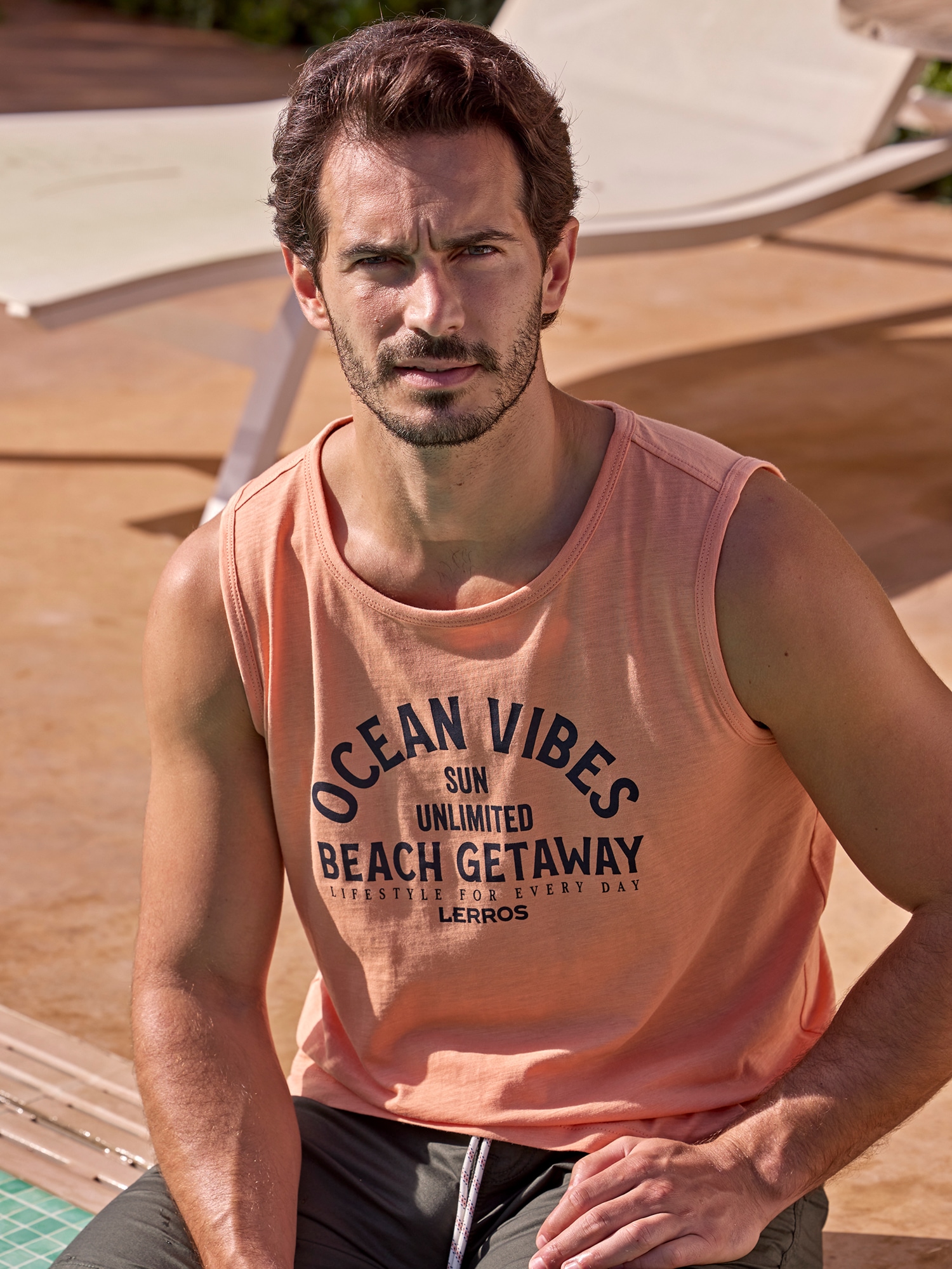 LERROS Muskelshirt "LERROS Herren Tanktop mit Brustprint" günstig online kaufen