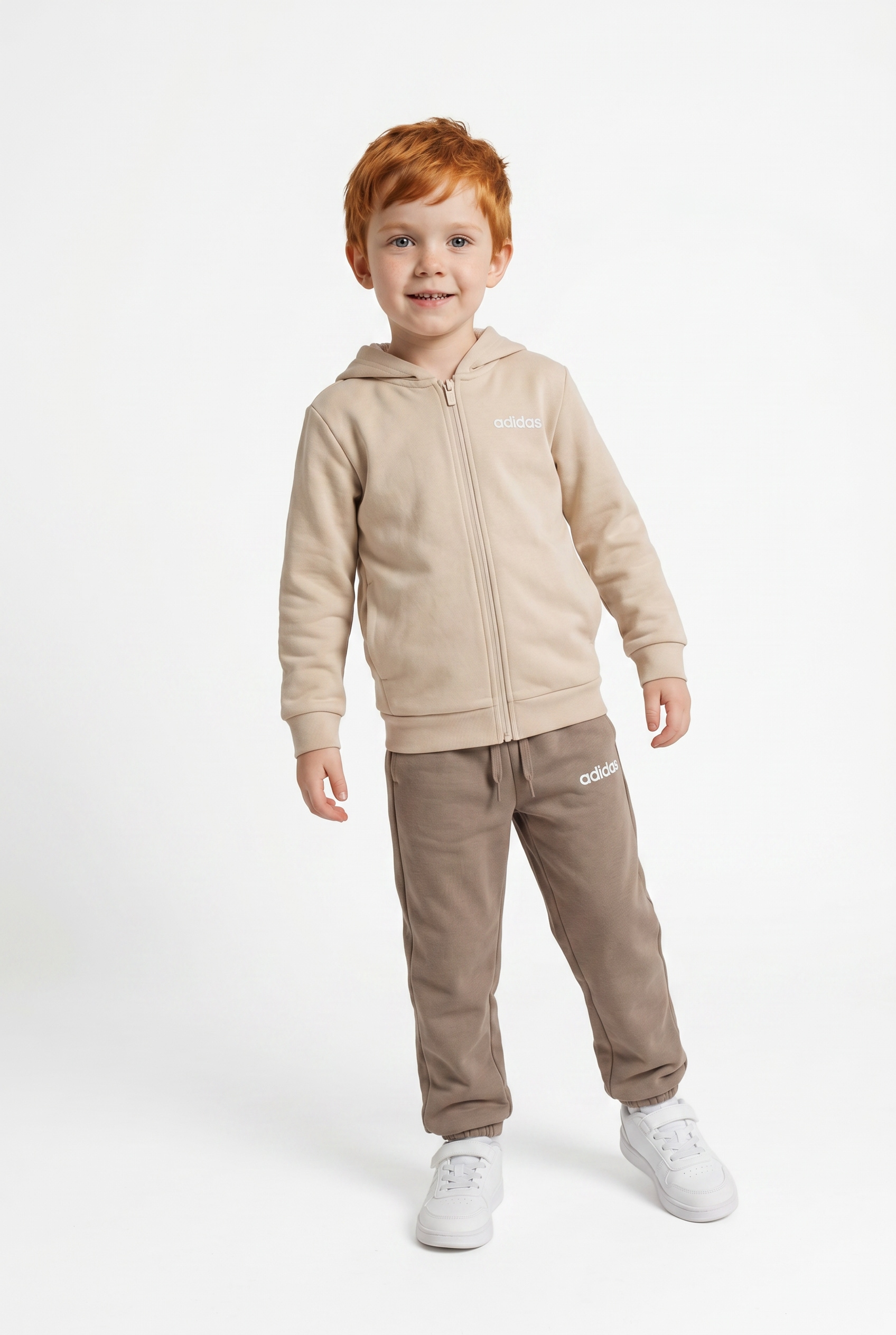 adidas Sportswear "ESSENTIALS KINDER" 2 zweiteilig, aus Baumwolle und Polyester, weiches French Terry