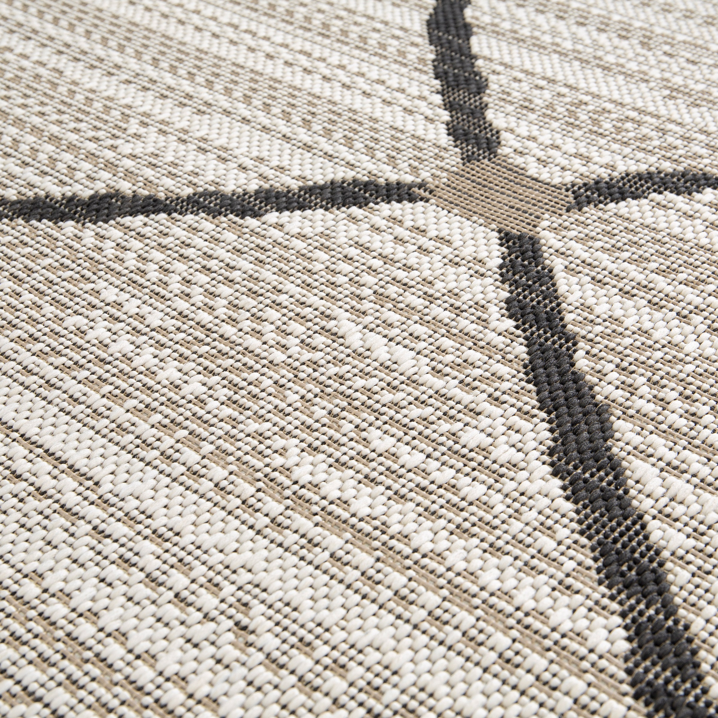 Primaflor-Ideen in Textil Teppich »Outdoorteppich PARADISE - Rhombus«, rechteckig, 4 mm Höhe, Flachgewebe, Rauten, Scandi, In- und Outdoor geeignet, wasserfest
