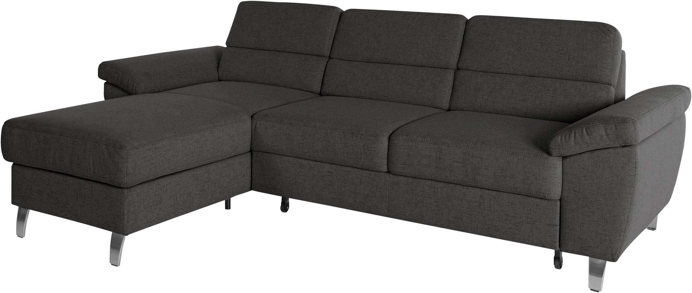 Ecksofa SIT & MORE "Sorano L-Form", grau (anthrazit), B:250cm H:88cm T:161cm, Sofas, Ecksofa, wahlweise mit Bettfunktion und Bettkasten 4
