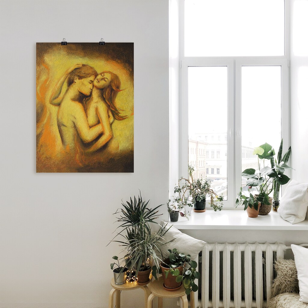 Artland Wandbild »Liebesrausch - erotische Malerei«, Paar, (1 St.), als Alubild, Leinwandbild, Wandaufkleber oder Poster in versch. Größen