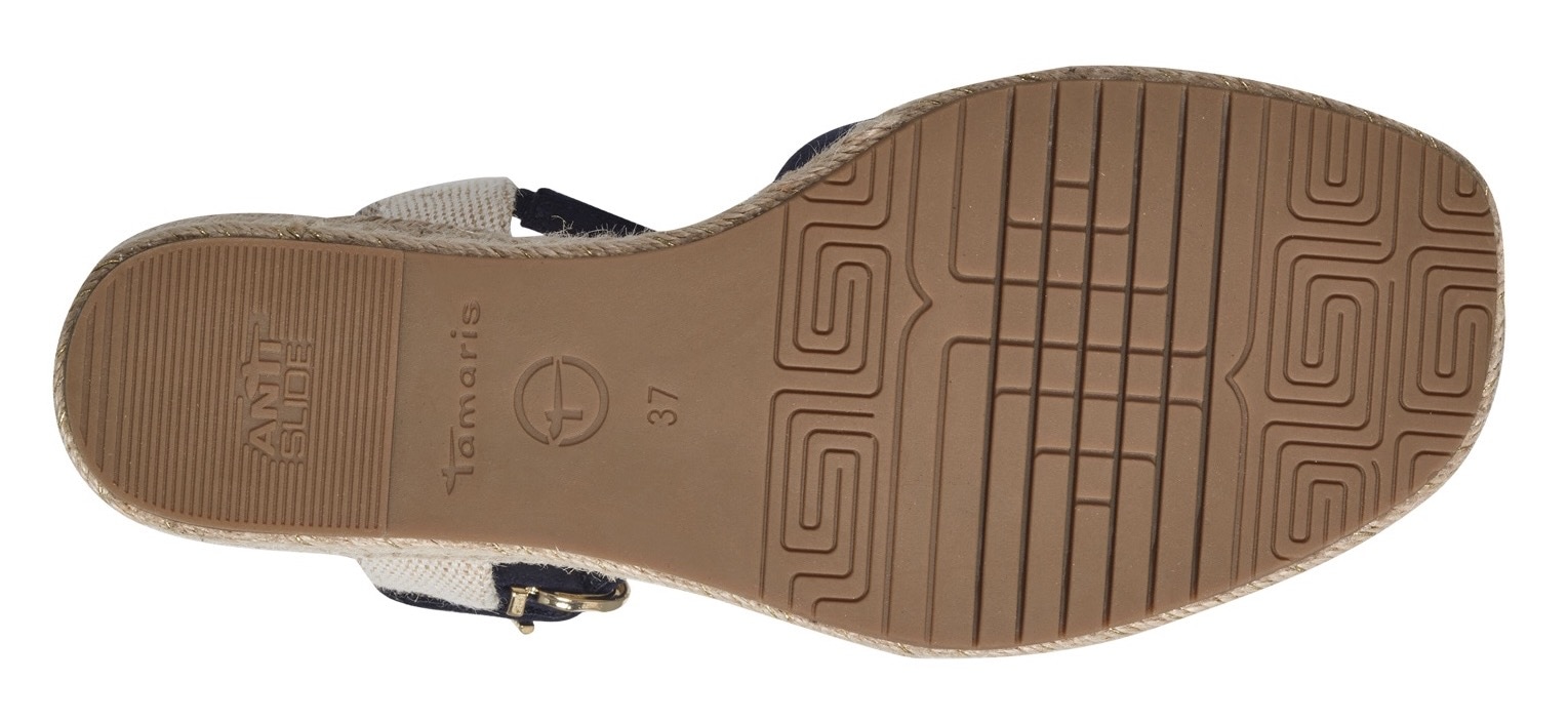 Tamaris Keilsandalette, Riemchensandale, Sommerschuh mit modischer Kreuzbandage
