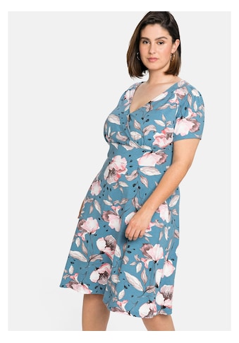 sheego by Joe Browns Sommerkleid »Jerseykleid«, in Wickeloptik, mit Blumenprint kaufen