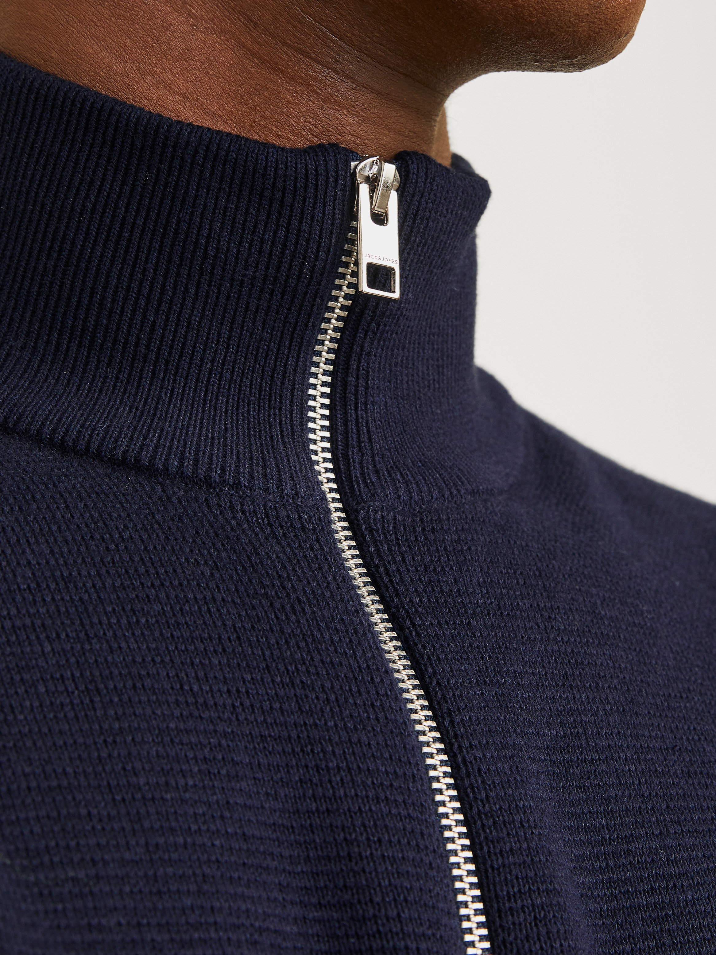 Thumbnail - Jack & Jones "JPRBLAMILANO STITCH KNIT HALF ZIP SN" Baumwolle, relaxed fit