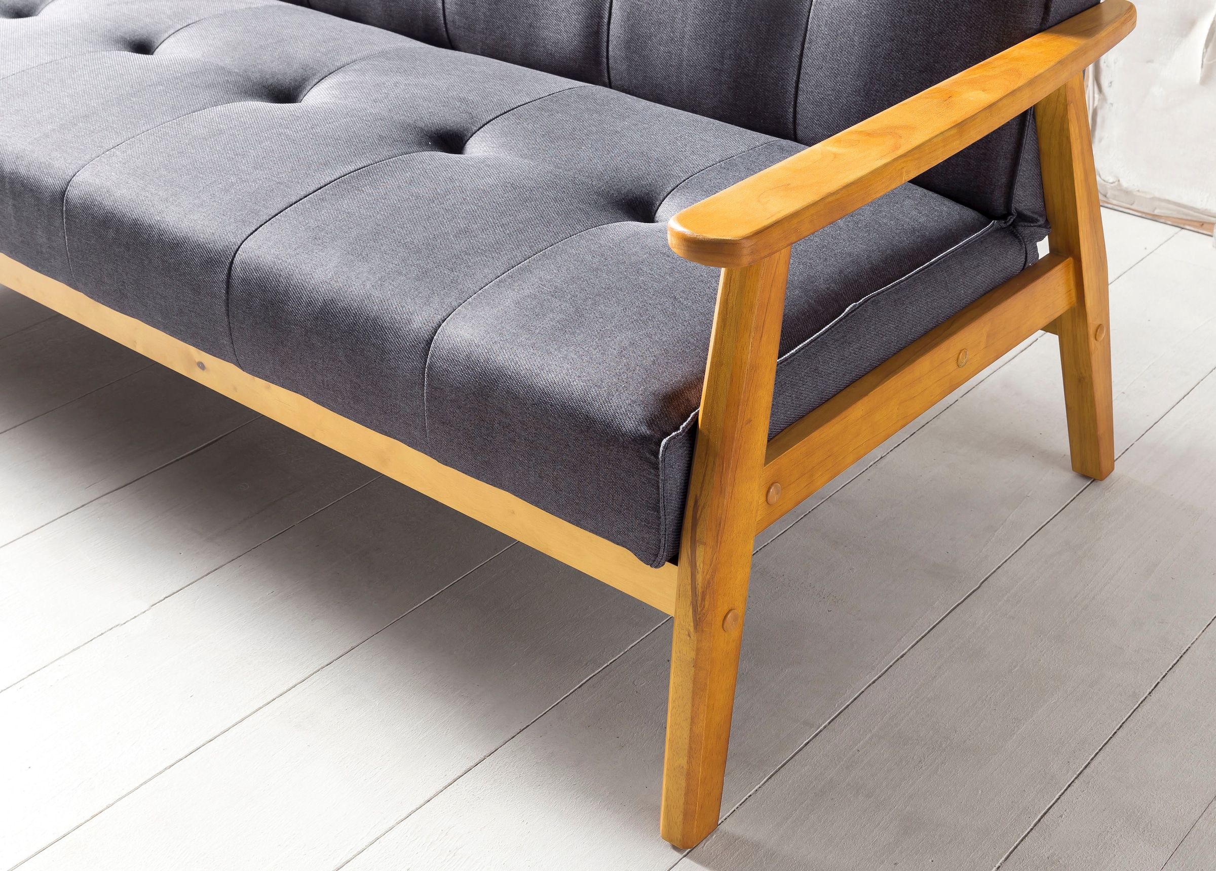 SalesFever Schlafsofa »Skagen, Sofa, 3-Sitzer«, mit Holzgestell, 60° Relax- und Schlaffunktion, Breite 190 cm