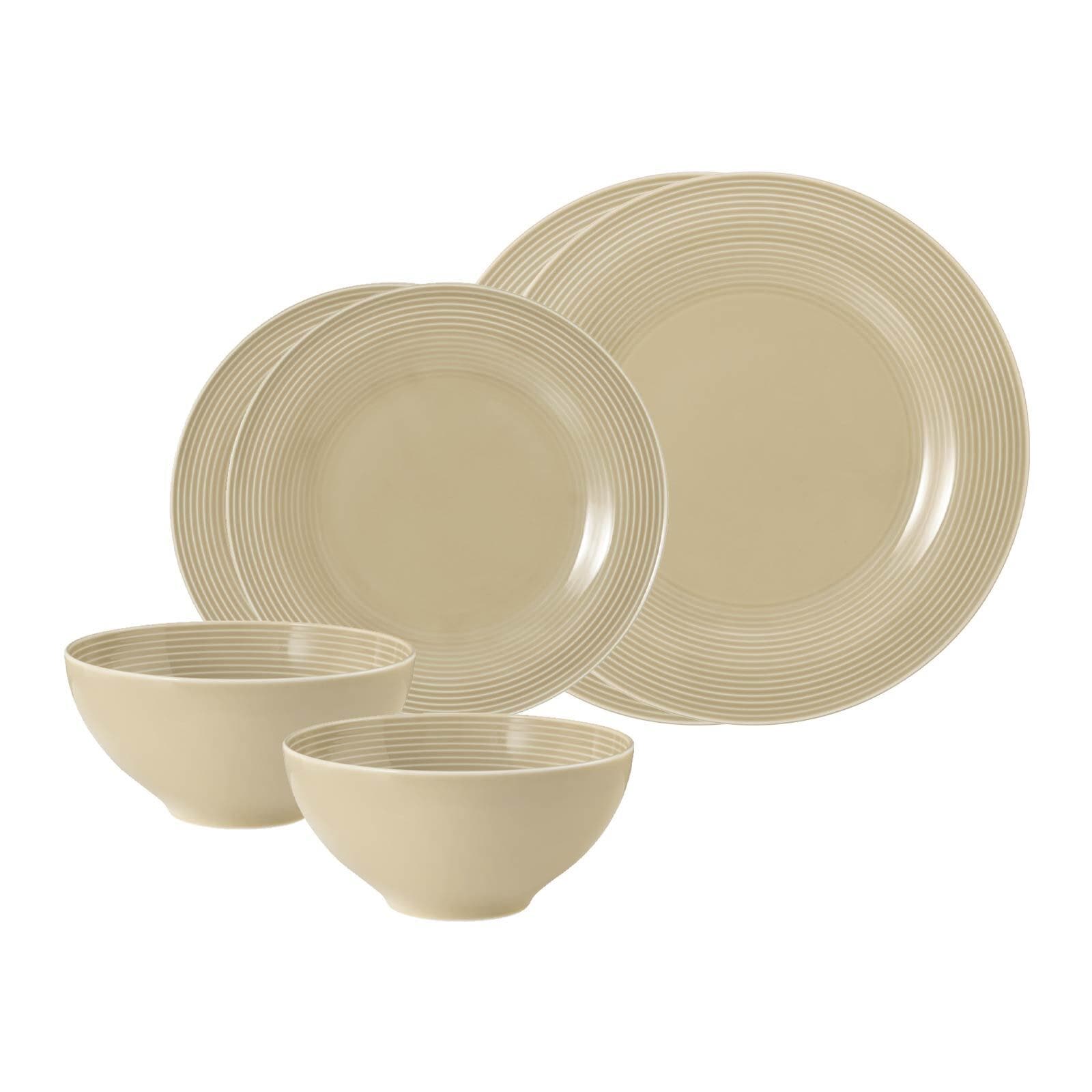 Seltmann Weiden Geschirr-Set "Basic-Set Beat Color Glaze 6er Set" Spülmaschinengeeignet, Mikrowellenfest, Ofenfest