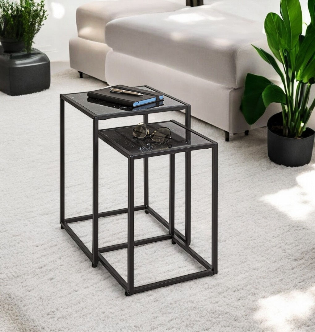 HAKU Beistelltisch »2er Set Beistelltische« Set, 2er Set, 2 Stk. tlg. Ablage Kunstmarmor