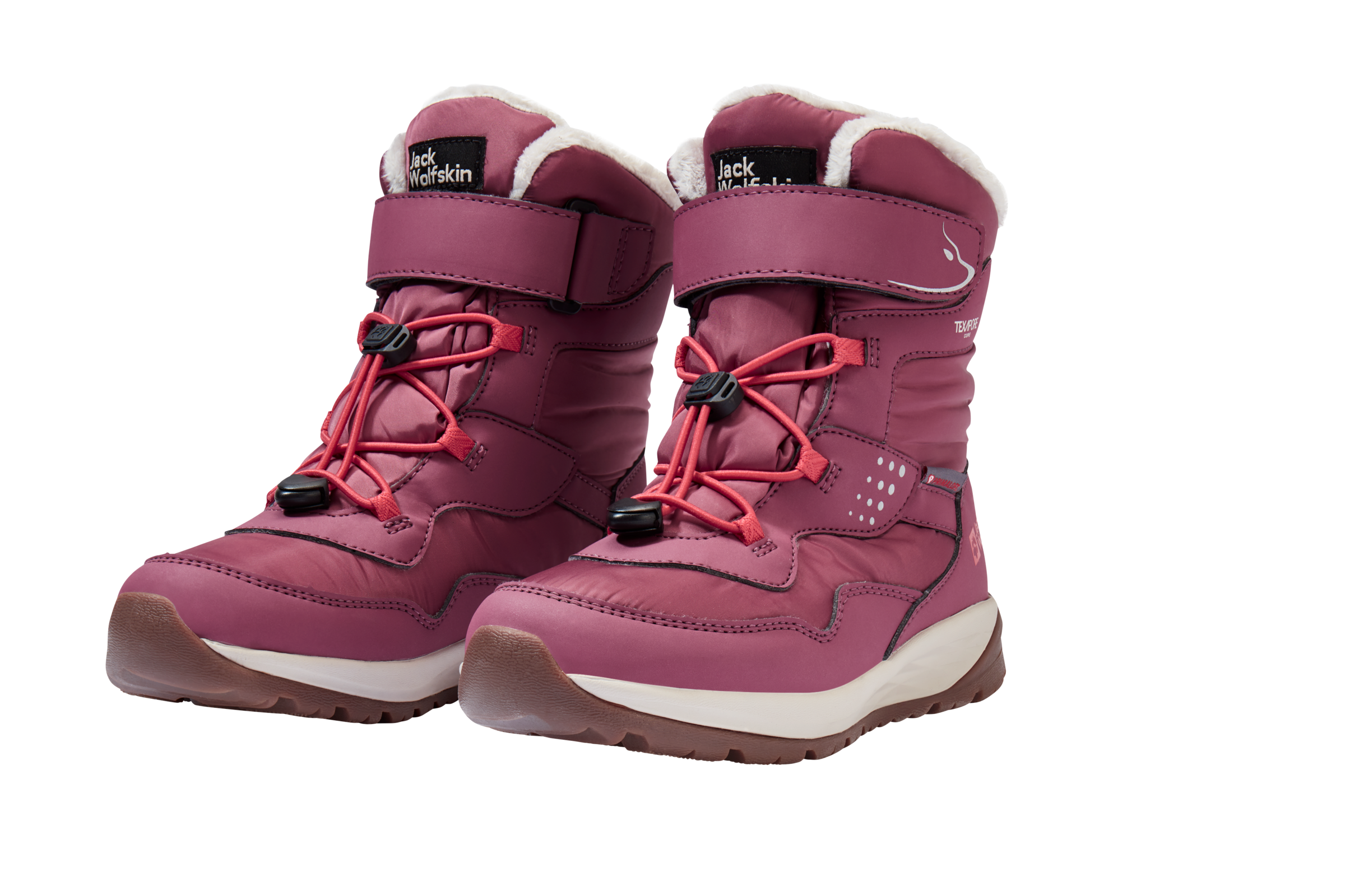 Winterboots JACK WOLFSKIN "POLAR BEAR-G TEXAPORE HIGH VC K", Mädchen, Gr. 36, raisin, Synthetik, Textil, Schuhe Winterboots, Snowboots, Winterstiefel, Winterschuhe, wasserdicht & gefüttert