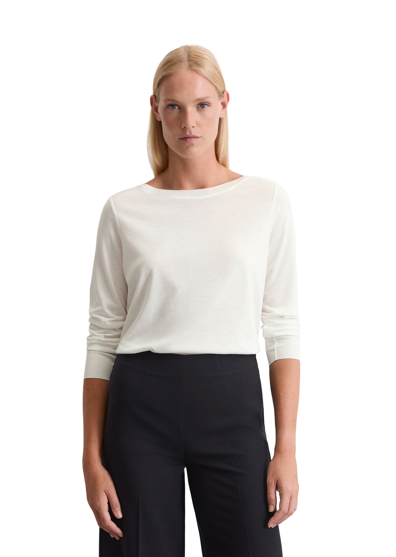 Marc O'Polo Langarmshirt aus TENCEL™ Lyocell-Baumwolle-Mix günstig online kaufen