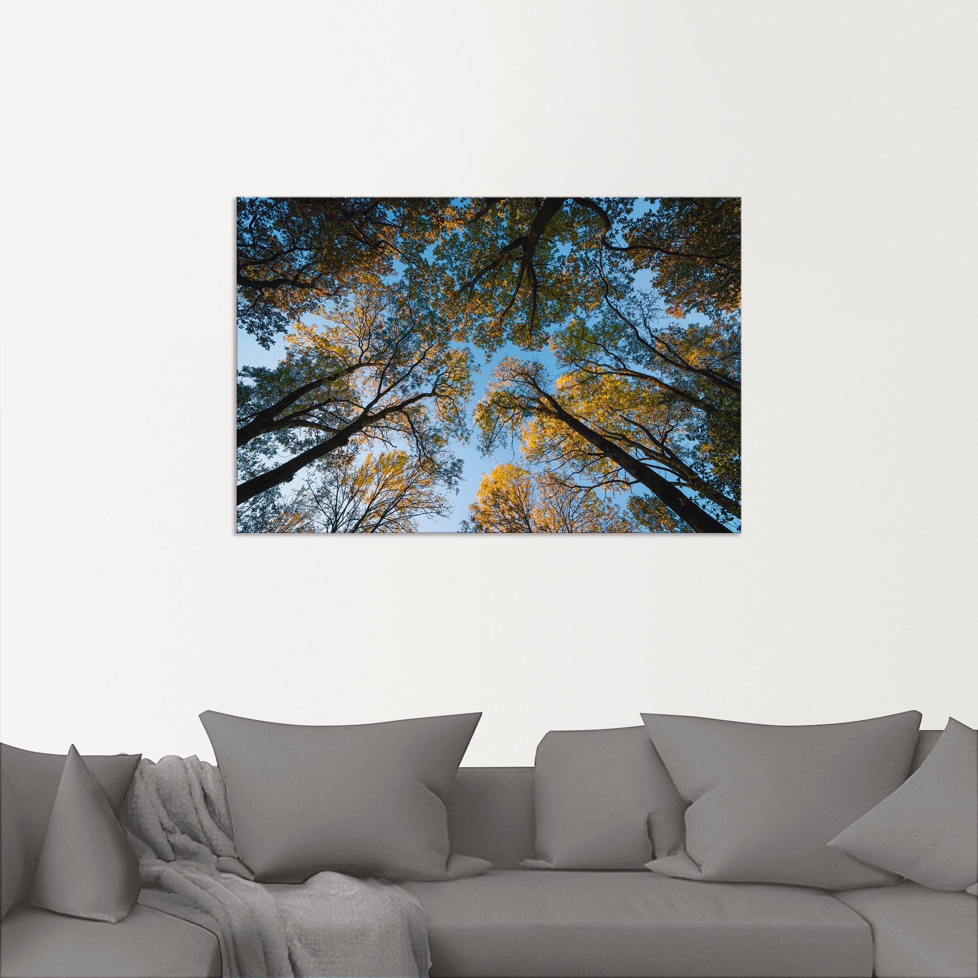 Artland Wandbild »Herbst im Wald«, Bäume, (1 St.), als Alubild, Outdoorbild, Leinwandbild in verschied. Größen