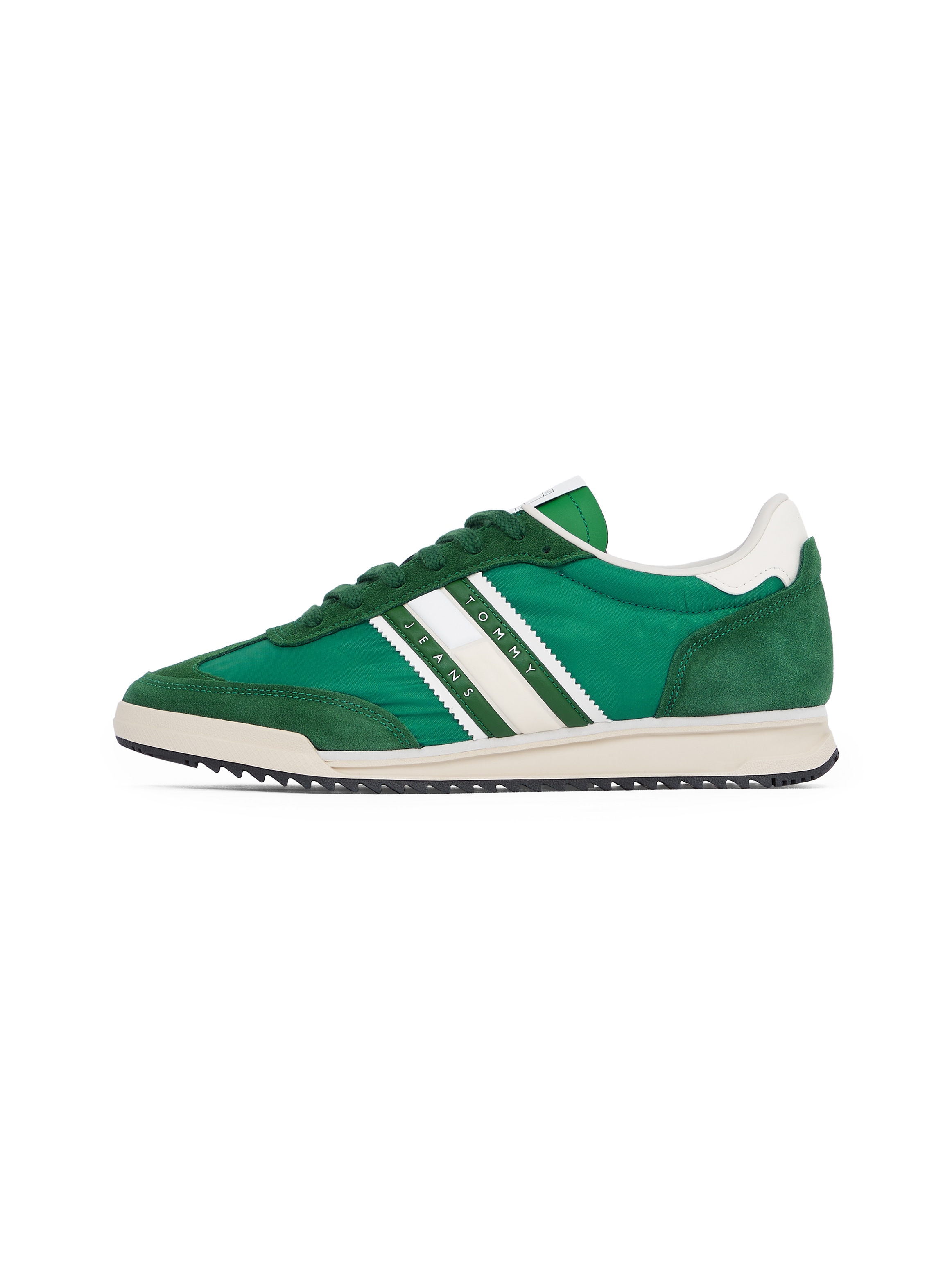 Tommy Jeans Sneaker »TJM RETRO RUNNER CLEATED«, Freizeitschuh, Halbschuh, Schnürer mit Kontrastbesatz