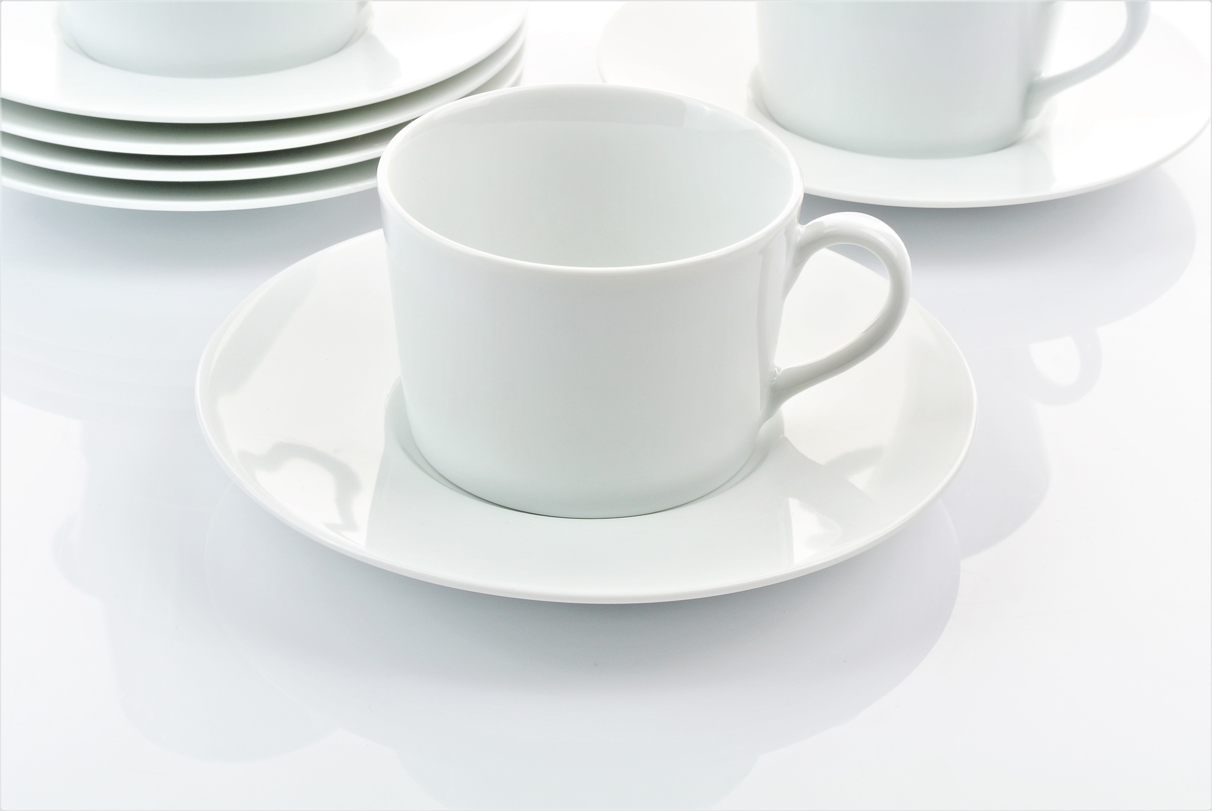 Retsch Arzberg Tasse "Kaffeetasse HEIKE WEISS komplett mit Untertasse, Set günstig online kaufen