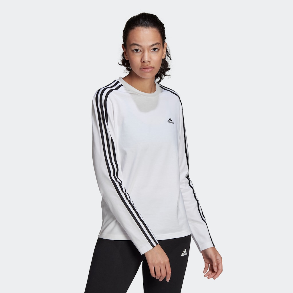 adidas Sportswear Langarmshirt »ESSENTIALS 3STREIFEN LONGSLEEVE«